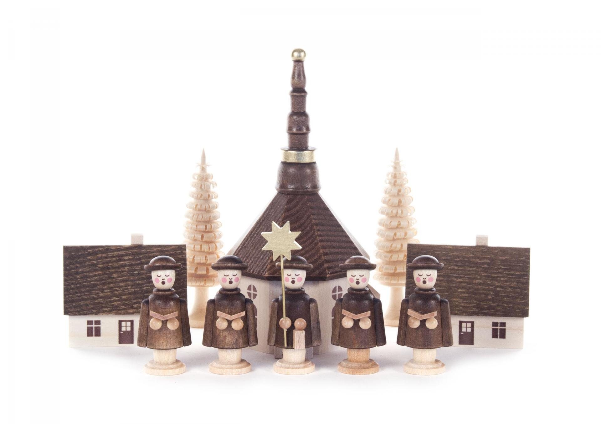 Seiffener Unger Volkskunstwerkstatt Kurrendedorf Kirche Weihnachtsdorf