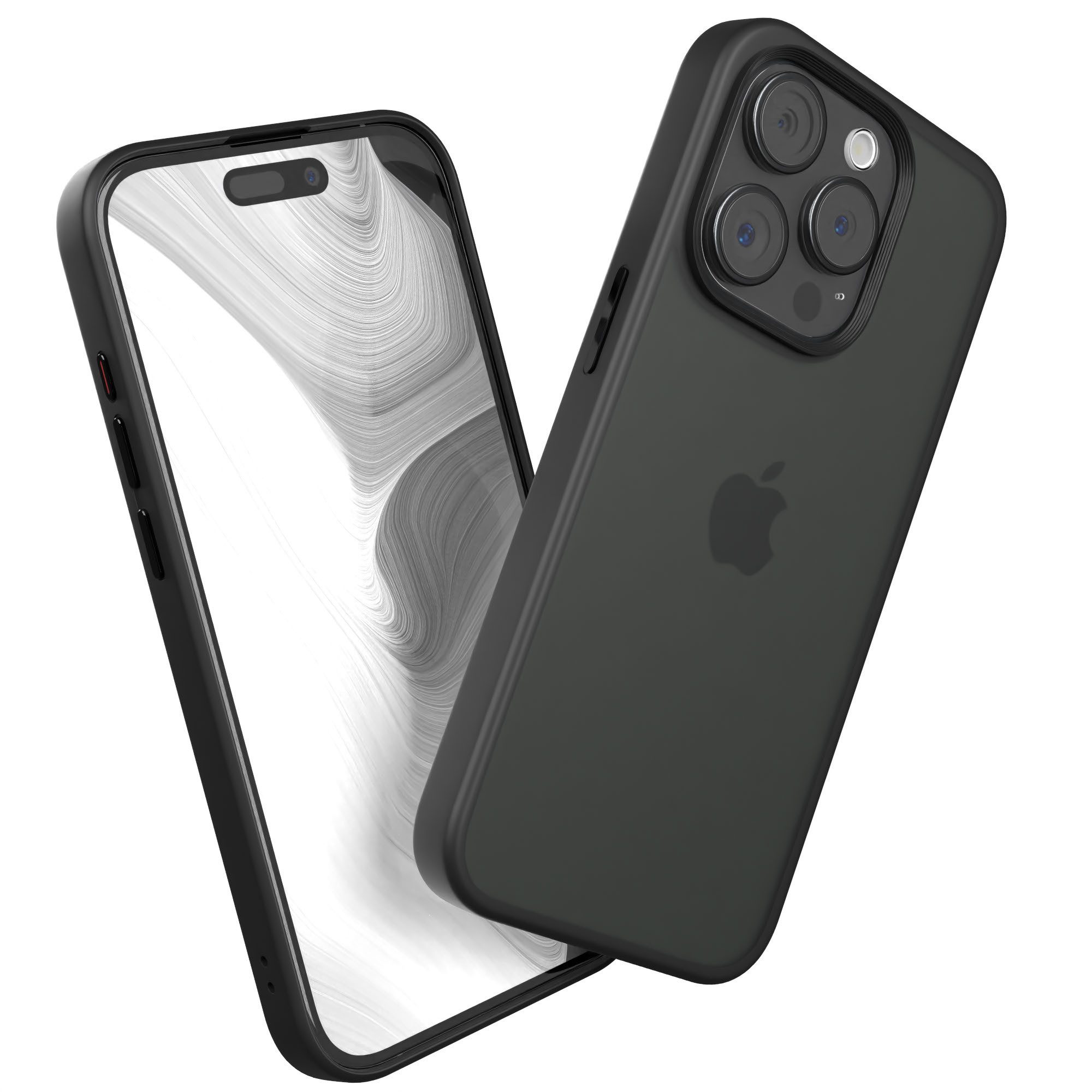 EAZY CASE Handyhülle Outdoor Case für Apple iPhone 15 Pro 6,1 Zoll, Hülle Outdoor kratzfest Schutzhülle mit Kameraschutz Robust Schwarz