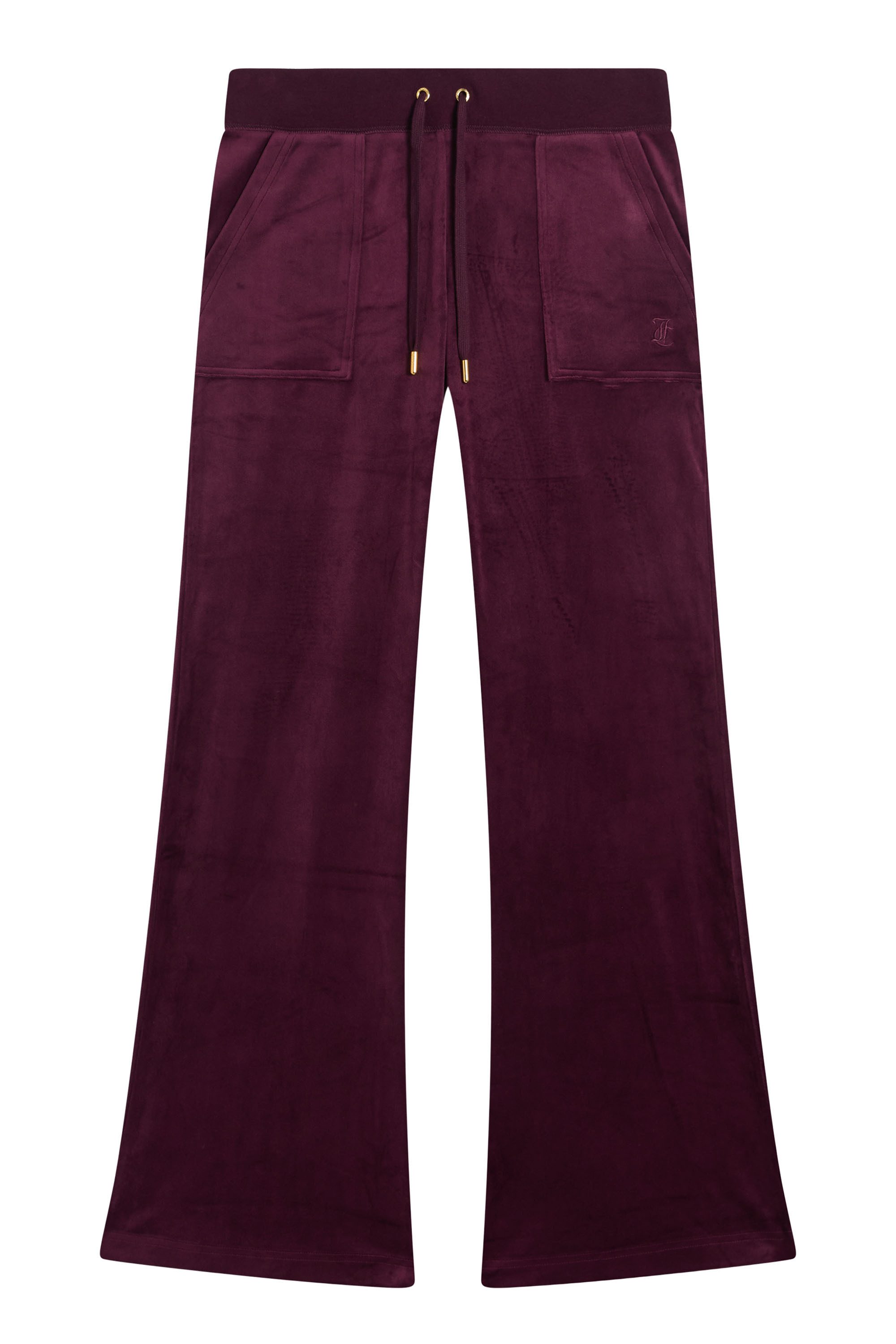 Juicy Couture Sweathose LAYLA LOW RISE POCKET GOLD HARDWARE Damen Trainingshose Damen, Sweathose, Velour, Jogginghose mit Glitzer, Sale