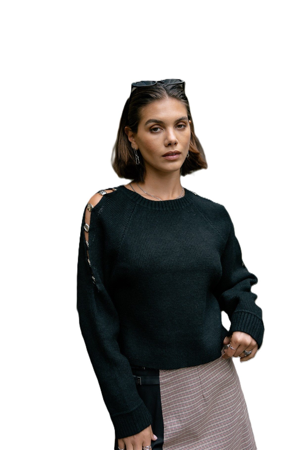 Freeman T. Porter Strickpullover Perline - Pullover mit ausgefallenen Ärmel günstig online kaufen