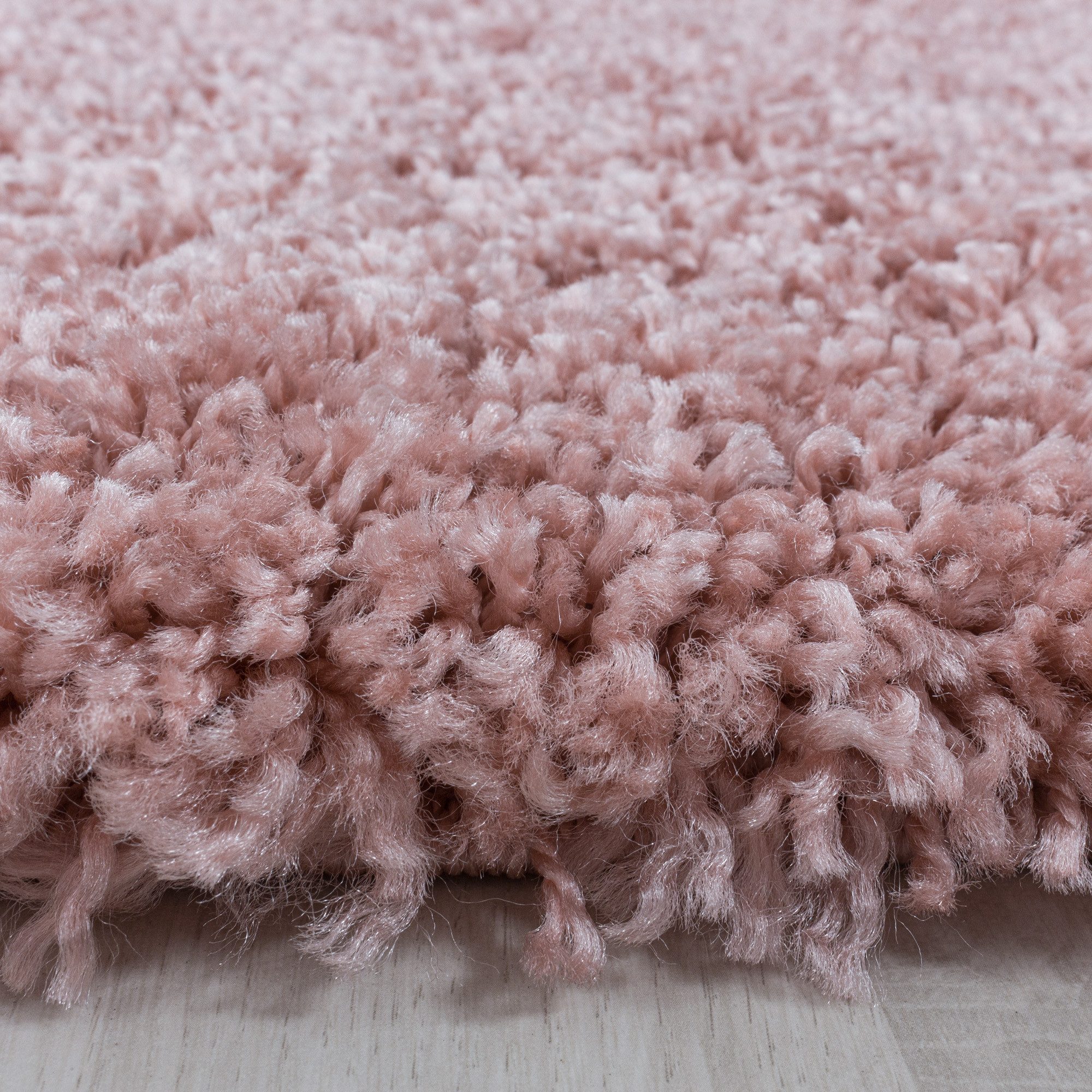 KADIMA DESIGN Teppich SPREE Shaggy Langflor Wohnzimmer Schlafzimmer Waschbar Flauschig, Rund, Höhe: 32 mm, Rosa, 80x80 cm, Wohnzimmerteppich Strapazierfähig Was – Bild 4 von 5