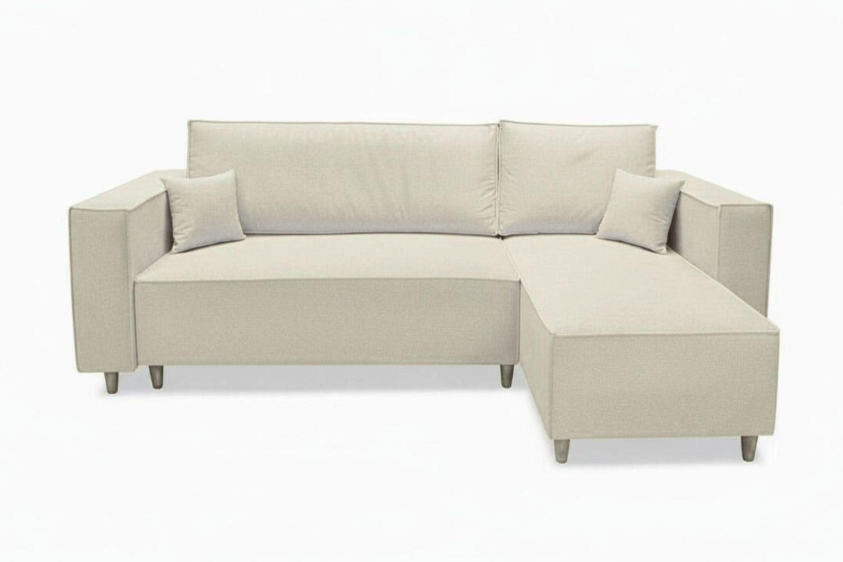 MARPUR Ecksofa RIO, Velourstoff, Bettfunktion und Bettkasten