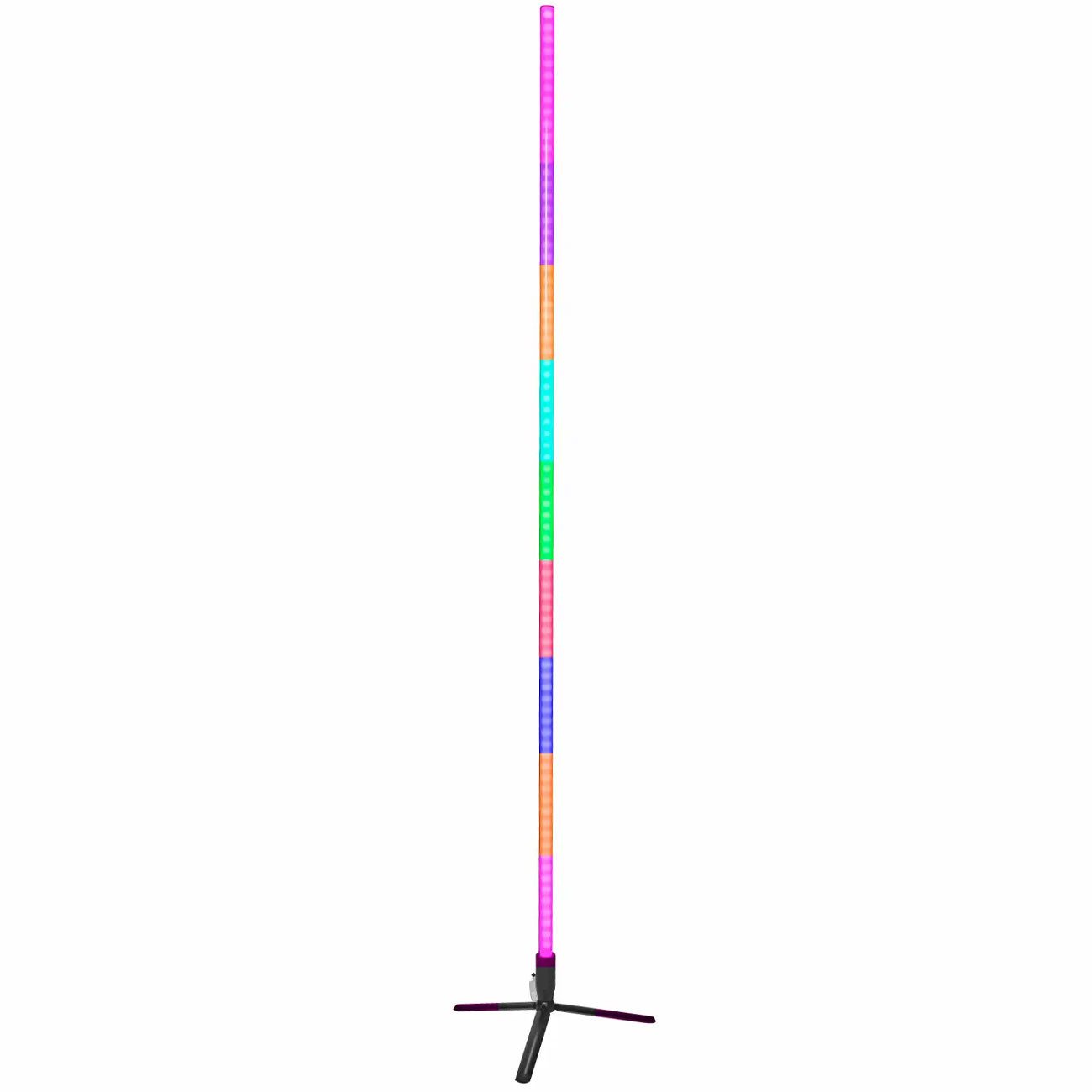 Denver LED Stehlampe WLAN LED Eckstehlampe 1,5m, RGB Dimmbar, Tuya Smart Home, Alexa, LED fest integriert, RGB Traumfarbe, dimmbar, 150cm, Standfuß