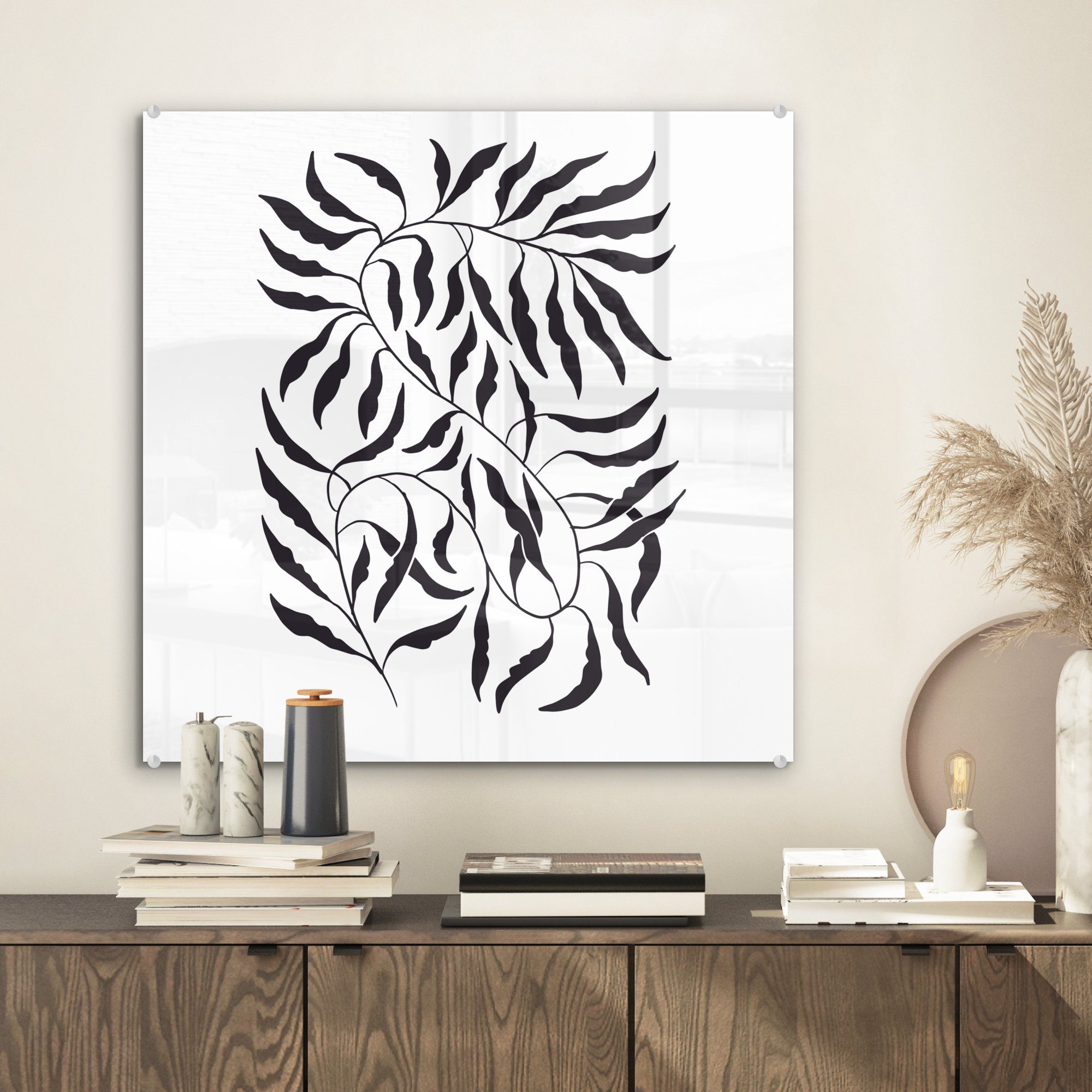MuchoWow Acrylglasbild Blätter - Pflanzen - günstig online kaufen