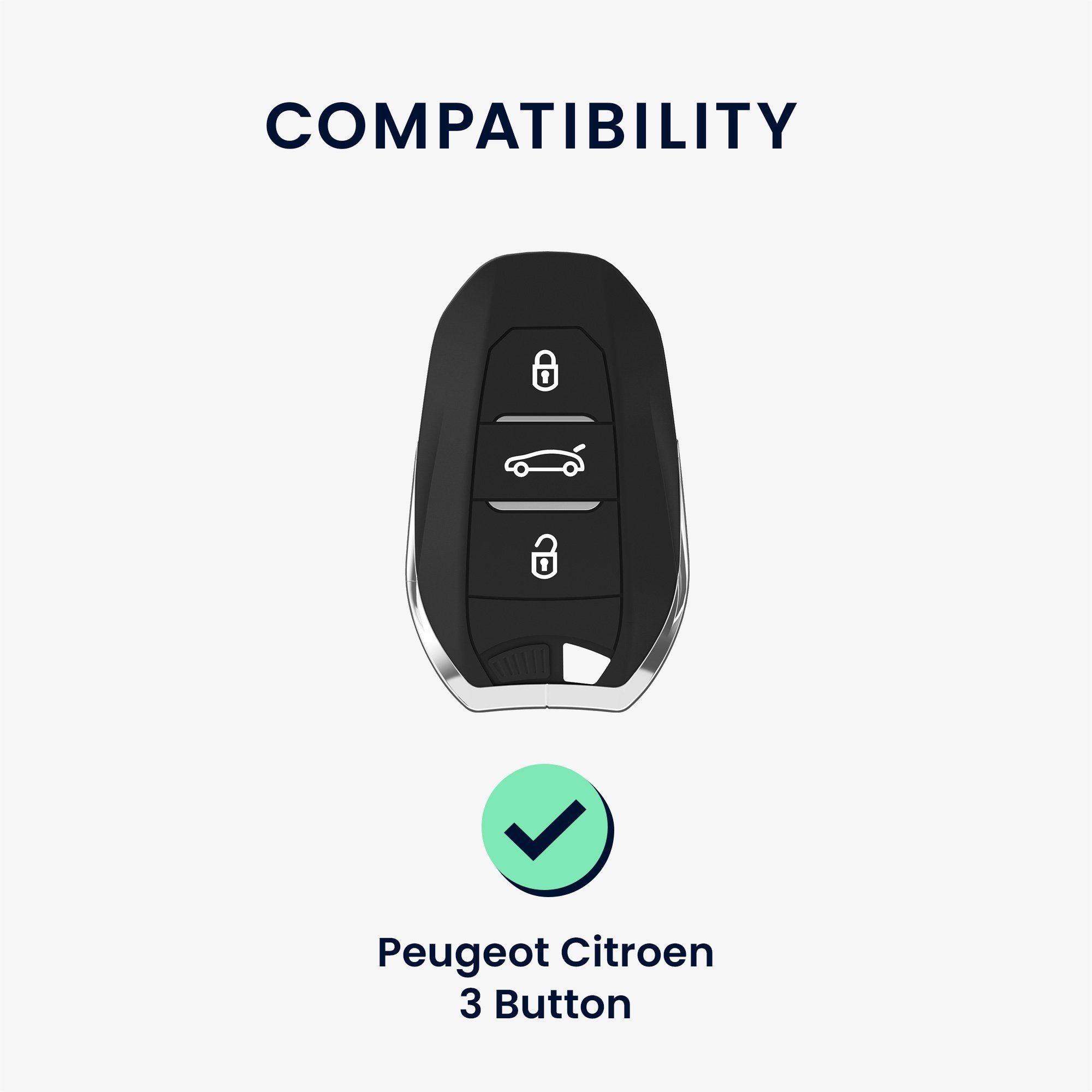 TPU kwmobile Schlüsseltasche Schlüsselhülle Peugeot Hülle Citroen, für Autoschlüssel