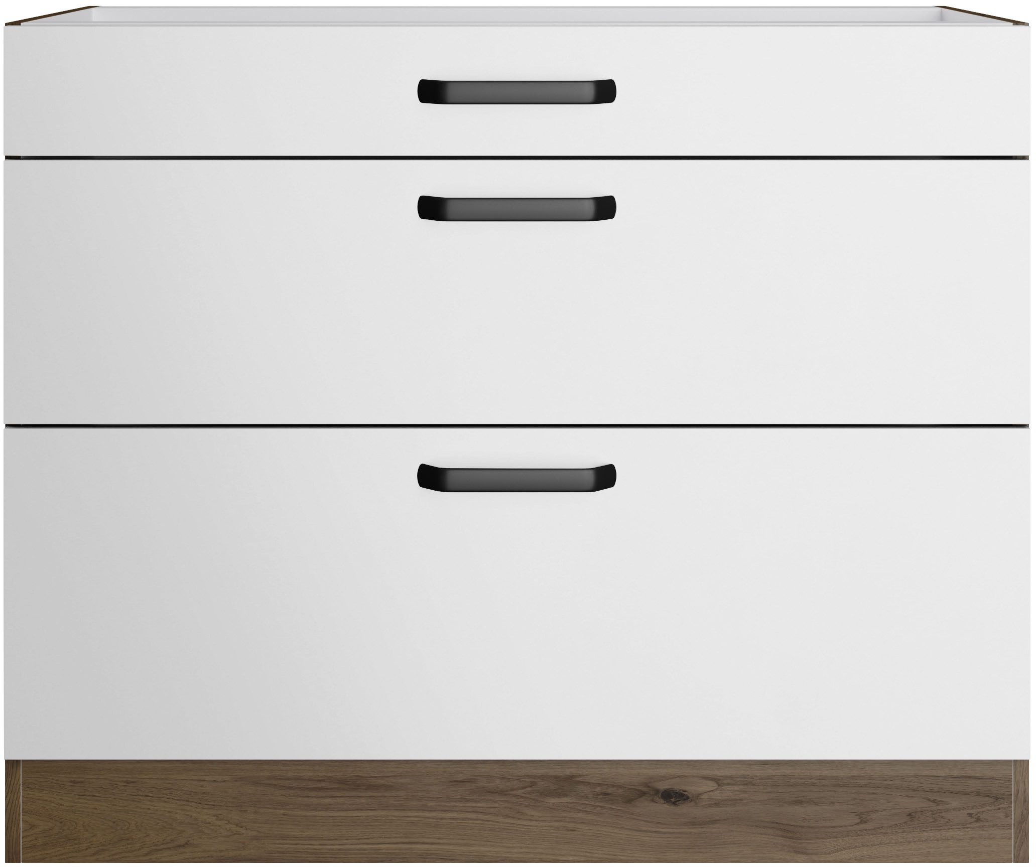 wiho Küchen Unterschrank Elba, mit zwei Auszügen in den Breiten 90 und 100 günstig online kaufen