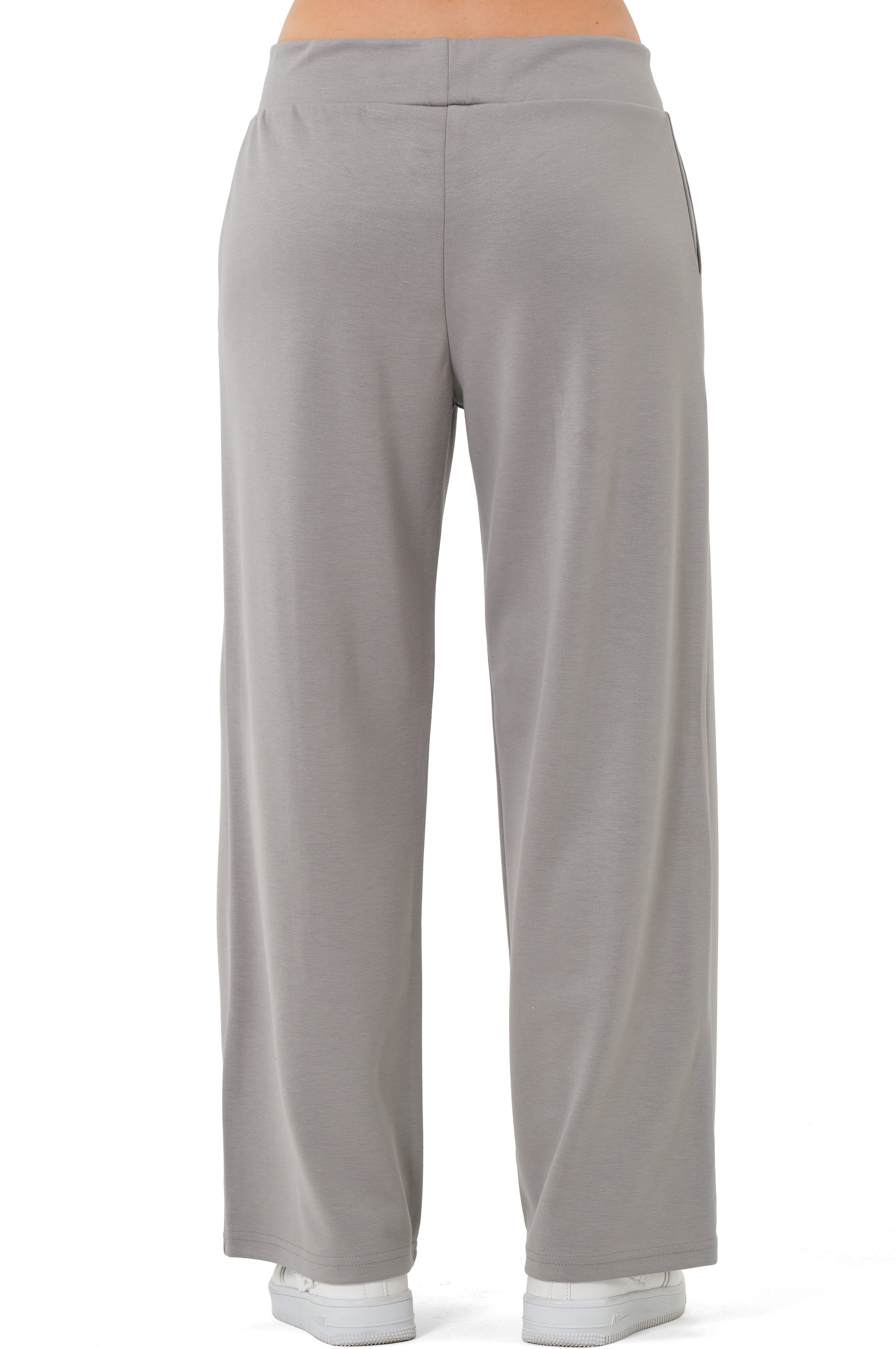 Smith & Solo Jogginghose Damen, Viskose Hose, Schlupfhose Elegant Freizeithose Knitterfrei, Bügelfalte, Komfortbund, Soft Touch, Formstabil