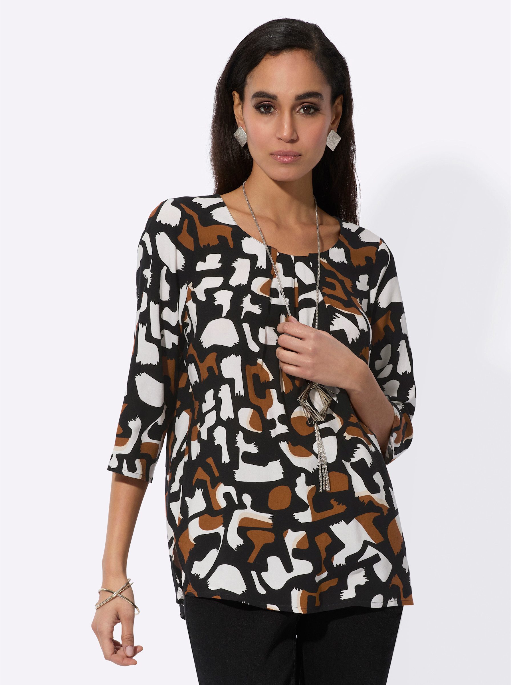 creation L Klassische Bluse Druckbluse . günstig online kaufen