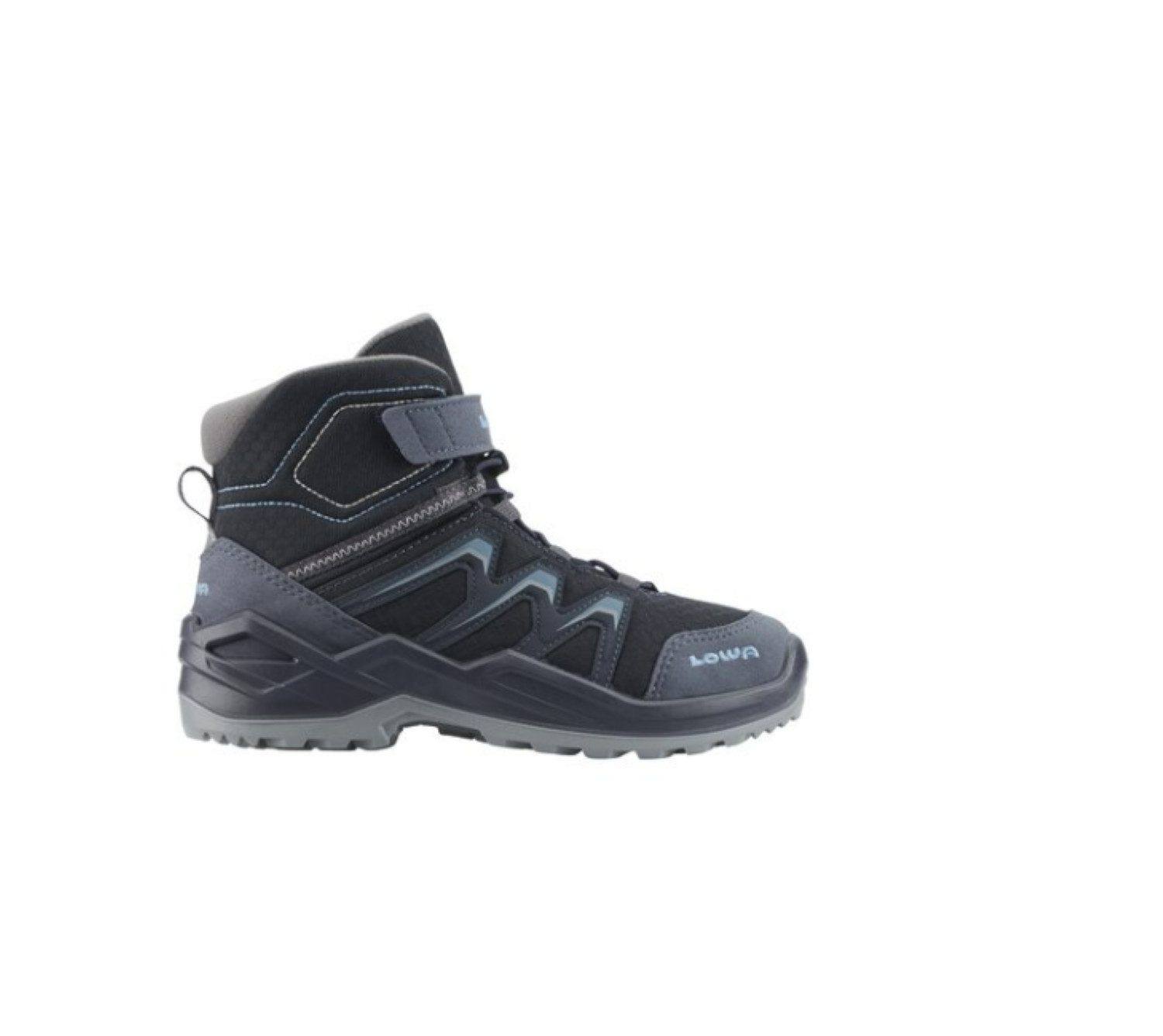 Lowa MADDOX WARM GORE-TEX® MID JR Winterstiefel mit Klettverschluss, profilierte Gummilaufsohle, wasserdicht