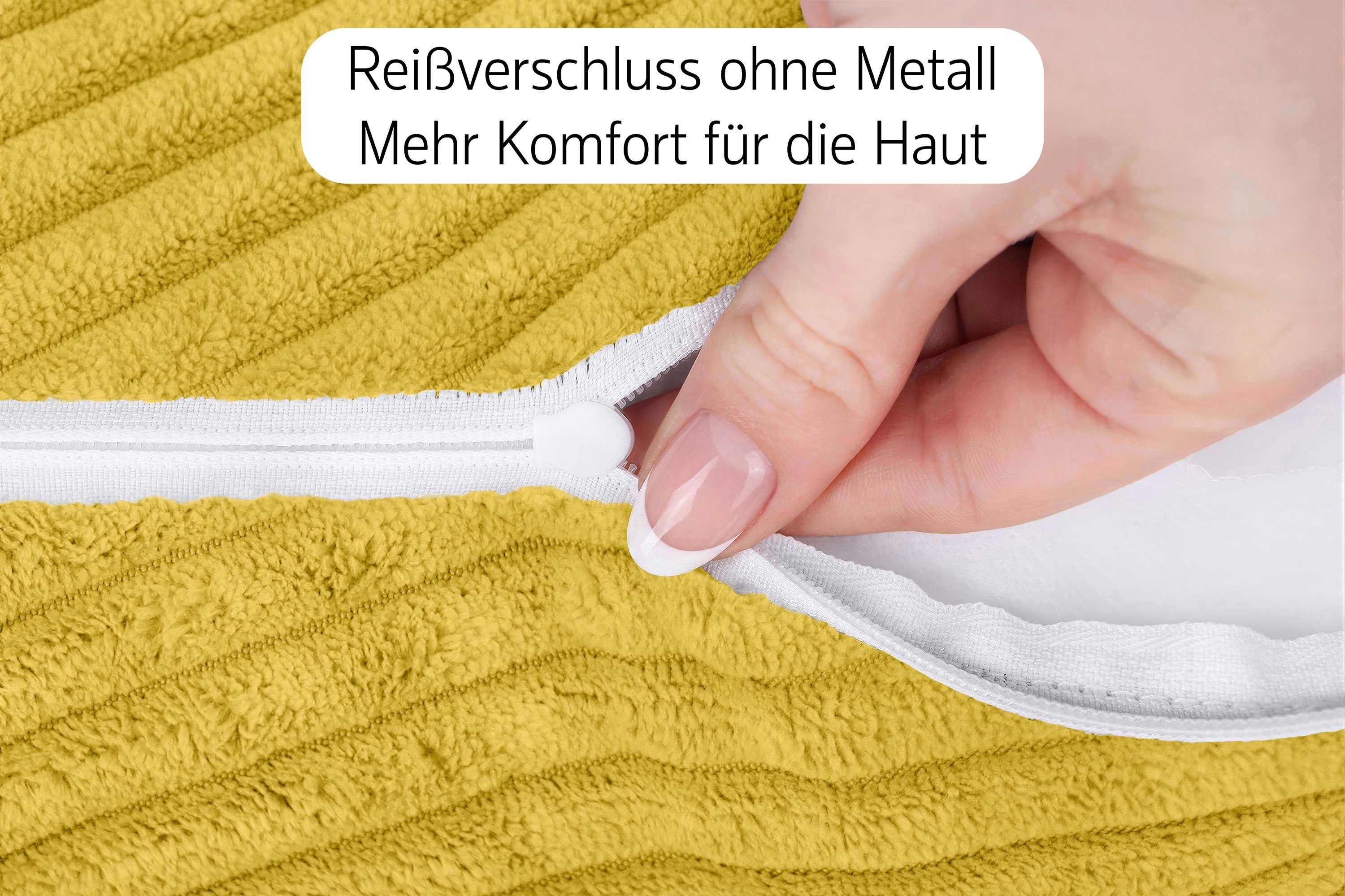 Amilian Dekokissen Sofakissen Zierkissen 4er-Set - weich, unifarben, formstabil, Couchkissen mit Kissenfüllung 50x50 cm