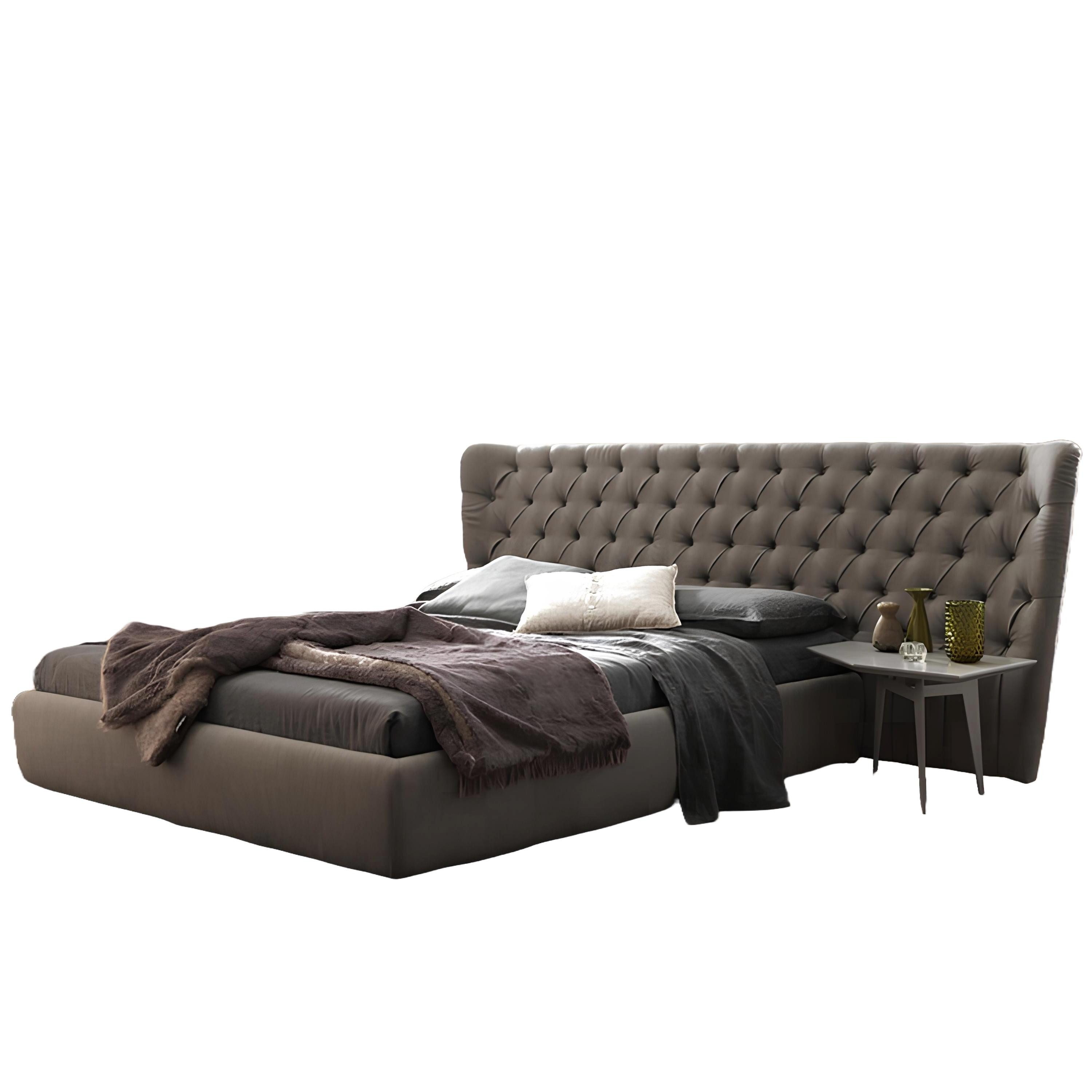 Xlmoebel Bett Designer Schlafzimmerbett Chesterfield aus Textil (Chesterfield Bett 4062292302251), Hergestellt in Europa