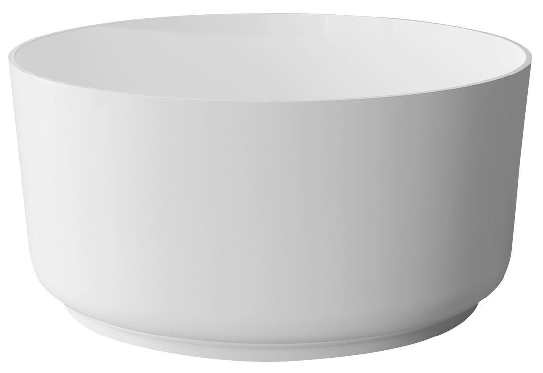 Polysan s.r.o. Badewanne ESTATIS Freistehende Gussmarmor-Badewanne ø110x51cm, weiß matt, Polysan-93868