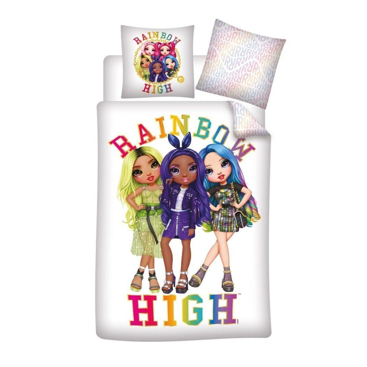 Rainbow High Bettwäsche Rainbow High Kinderbettwäsche Set 140x200cm, 63x63 günstig online kaufen