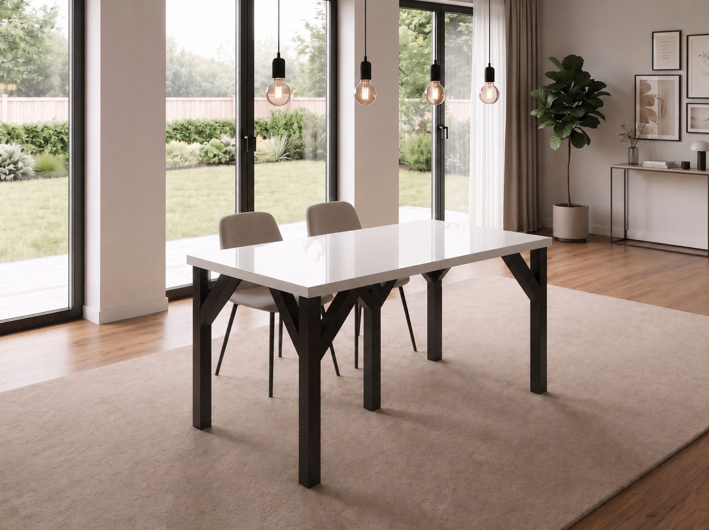Endo-Moebel Kulissen-Esstisch XXL Dunaj 130-405cm ausziehbar erweiterbar extra groß 4m lang (1 Tisch), für 10-12 Personen, breit, riesiger Designtisch, Funktionstisch modern