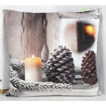 VINNEMEIER GmbH Textil- und Schuhimport Sitzkissen 1 x Kissen Winter Weihnachten Dekoration Stuhl Auflage Sitzen Polster