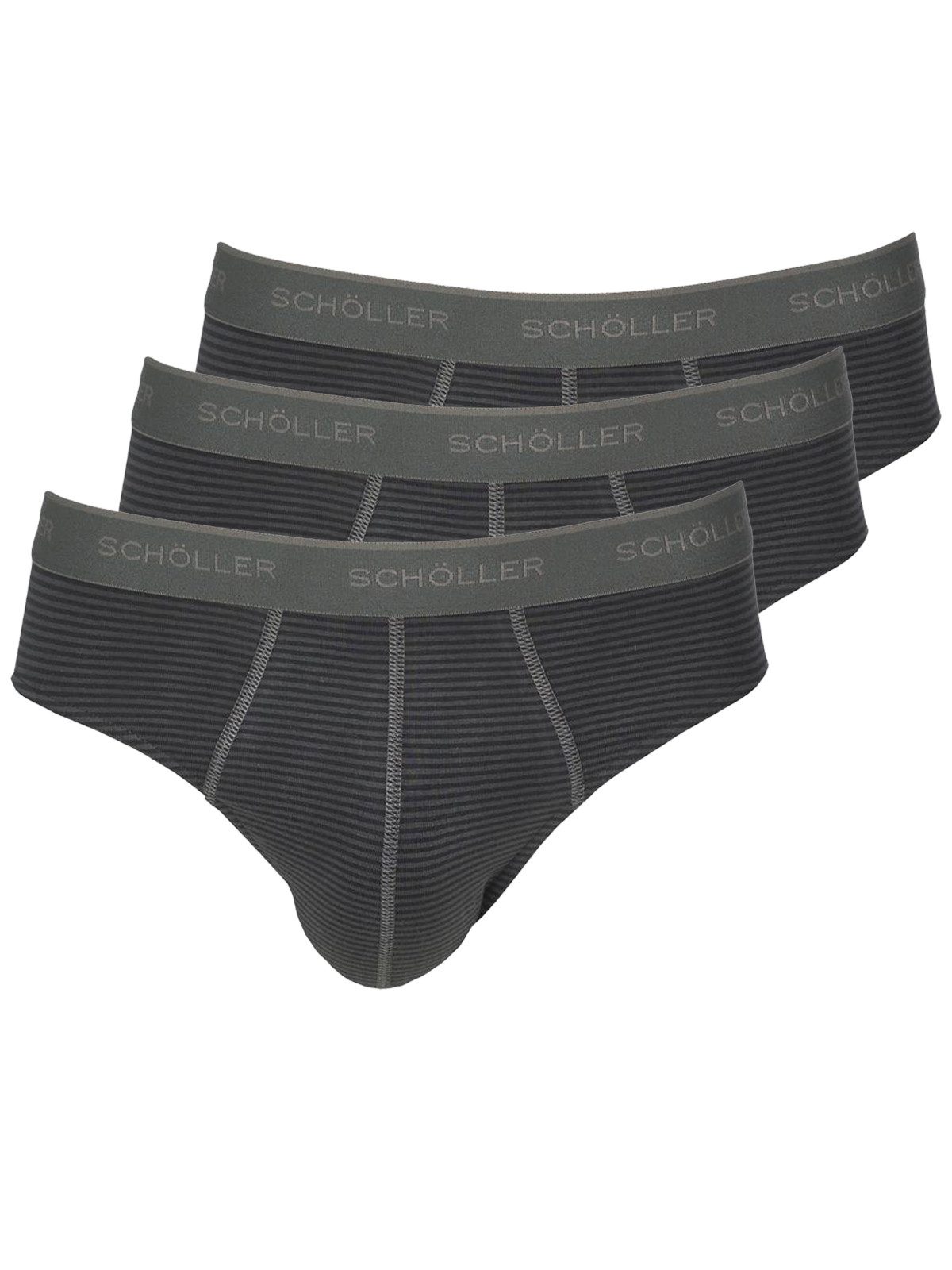 Slip 3er Pack Herren Slip Baumwolle-Elasthan