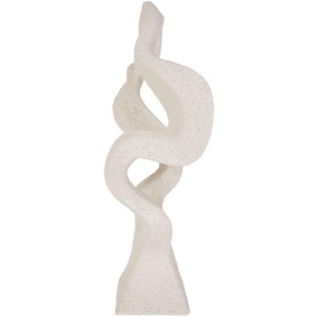 Present Time Skulptur Statue Abstract Art Wave Polyresin Ivory