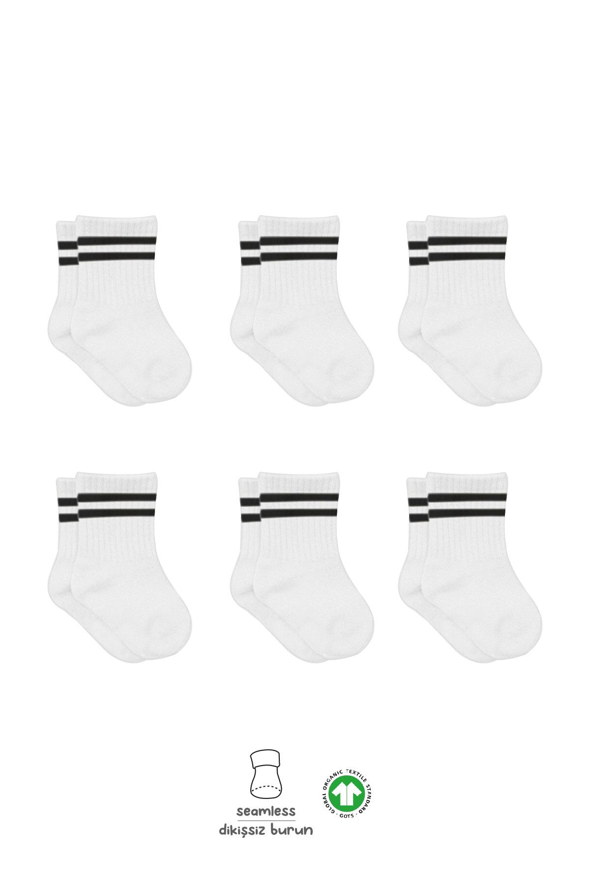 bistyle Socken für Babys Neugeborene Babysocken Jungen Mädchen Kurzsocken (Set, 6-Paar, 6er-Pack) gerippt Bio-Baumwolle GOTS zertifiziert 0-6 Monate bis 2-3 Jahre