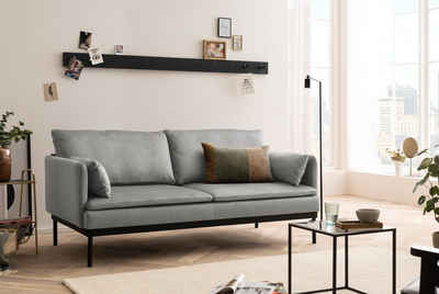 XDREAM 2-Sitzer Montana, Einzelsofa im modernen, skandinavischen Design, besonders weicher Velours-Stoff, Made in Europe
