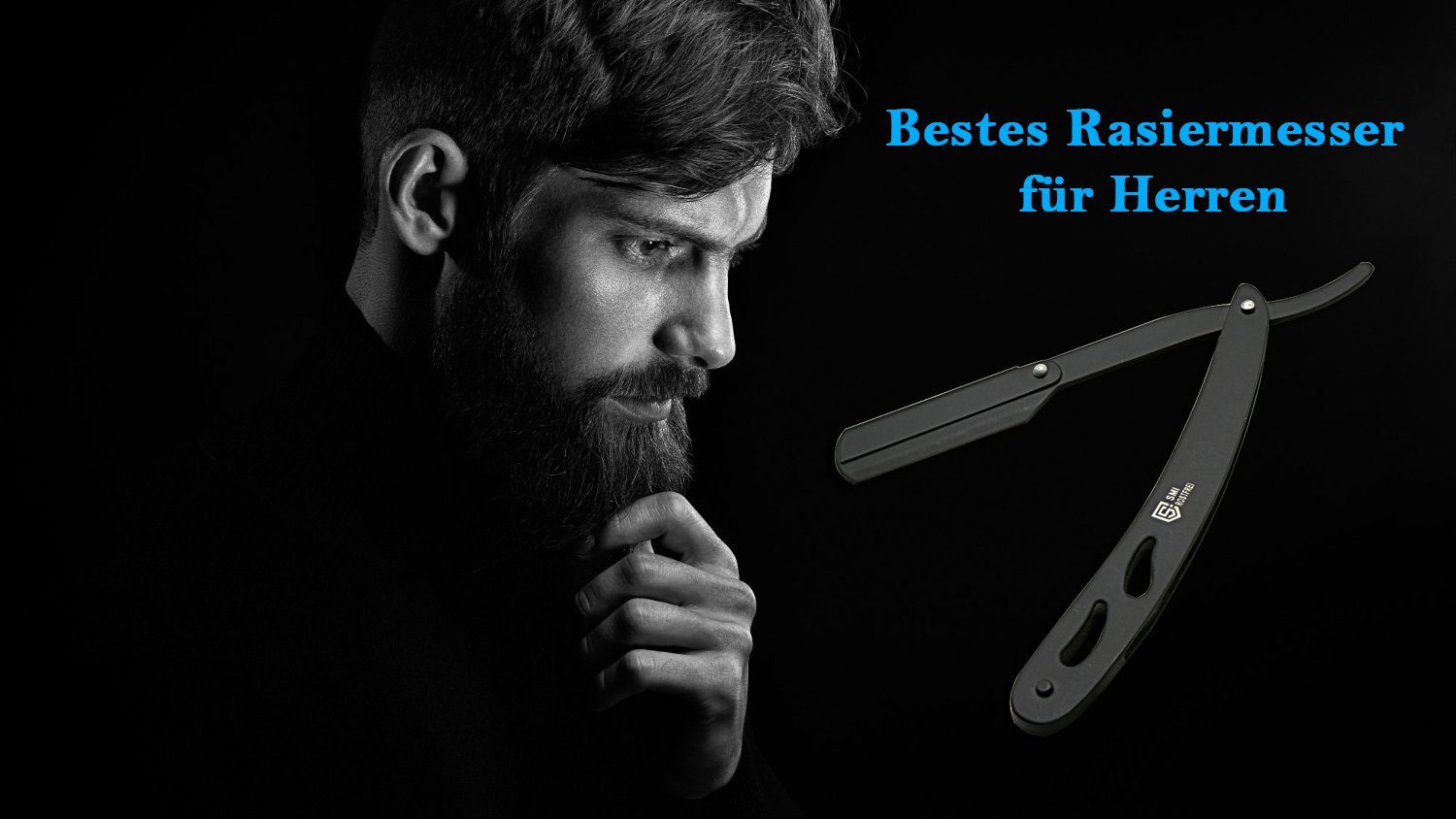 SMI Rasiermesser Rasiermesser Wechselklinge Herren Barber Bartrasierer, mit 100 Klingen und Etui