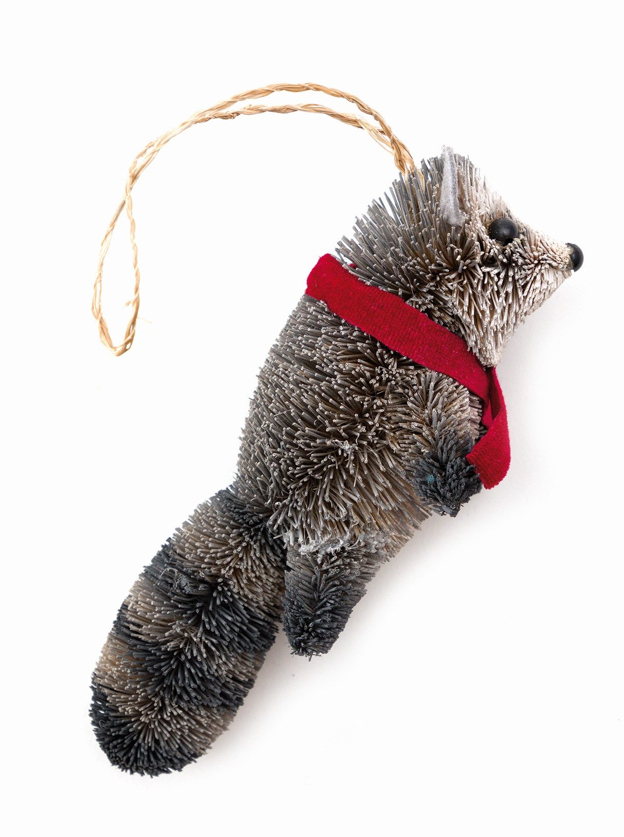 Weihnachtsfigur Hängedeko "Waschbärchen im Winter", Handmade