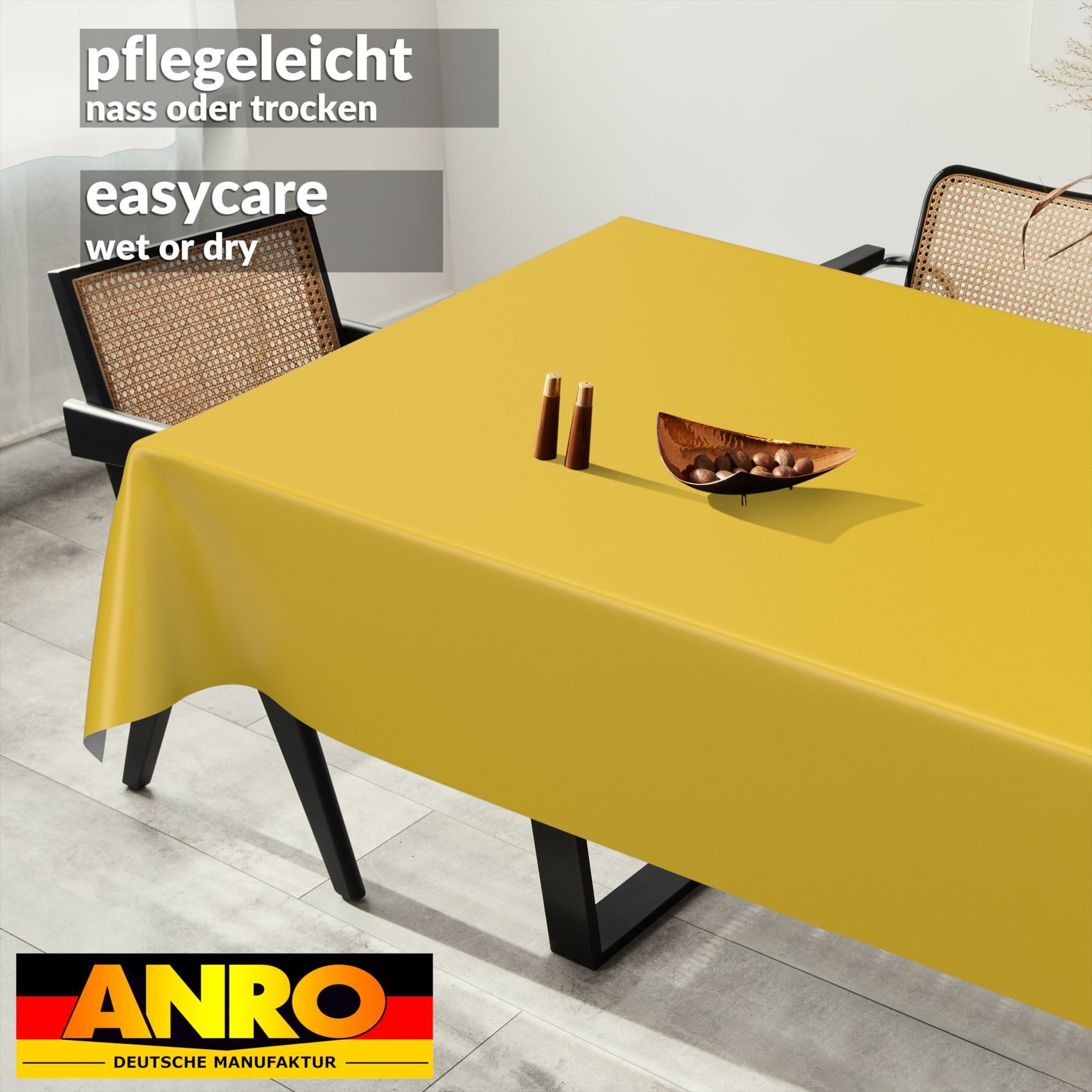 ANRO Tischdecke abwaschbar Wachstuch-Tischdecke Gartentischdecke (Einzelstü günstig online kaufen