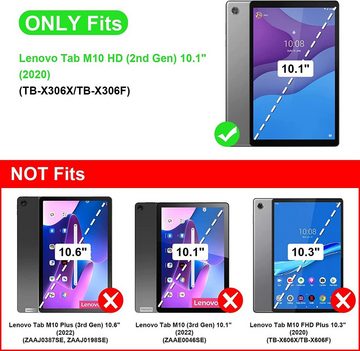 Fintie Tablet-Hülle Hülle für Lenovo Tab M10 HD (2nd Gen), TB-X306F/TB-X306X 10,1 Zoll, ultradünne Superleicht Schutzhülle mit Auto Schlaf/Wach Stand Funktion