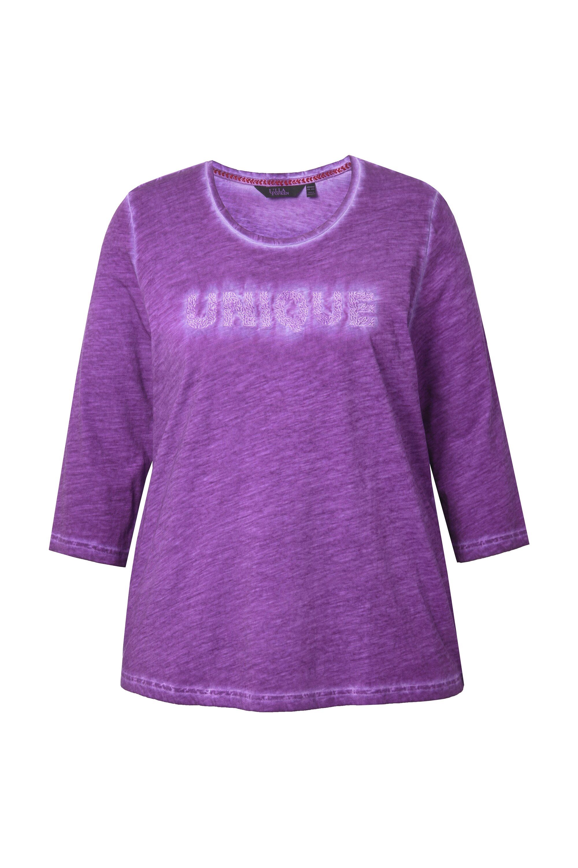 Ulla Popken T-Shirt Shirt Statementstickerei Classic günstig online kaufen
