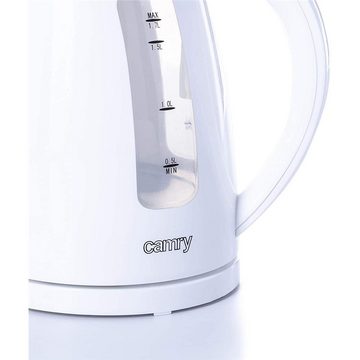 Camry Wasserkocher CR 1255w, 1.7 l, 2200 W, Kunststoff, weiß