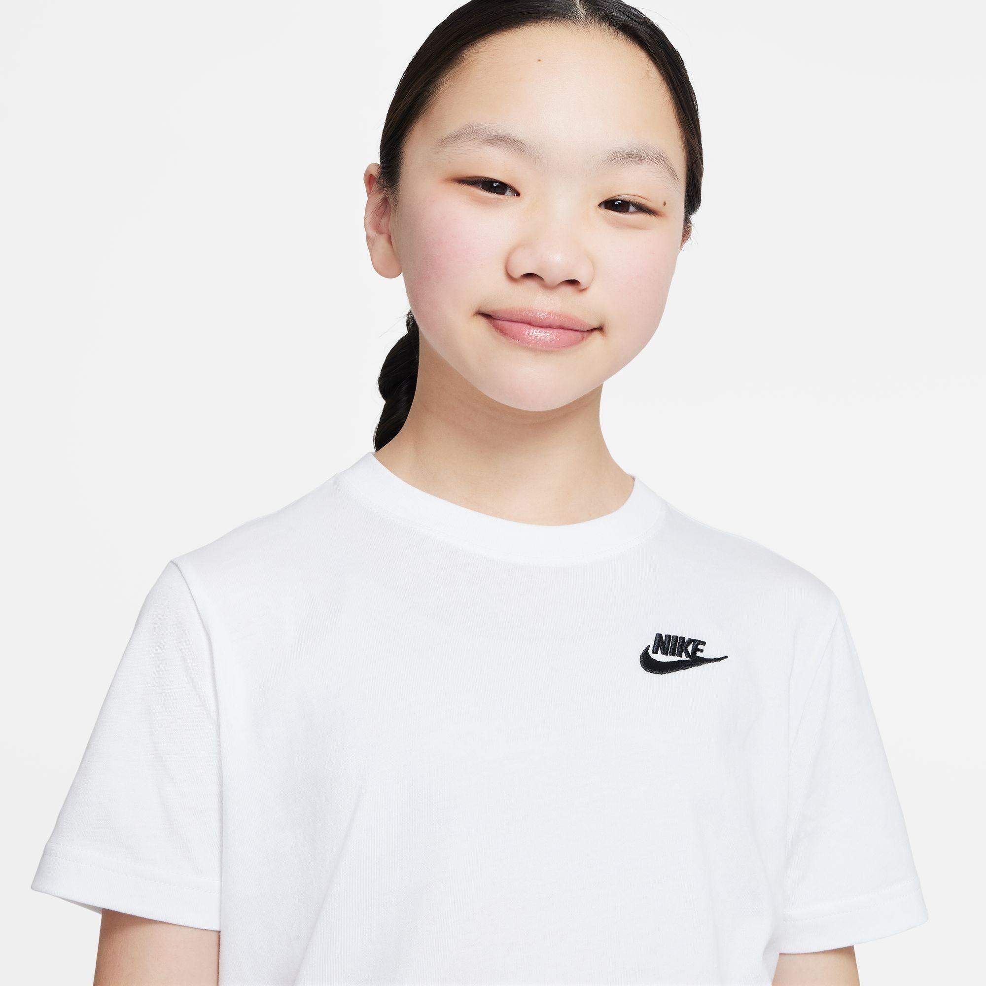 Sportswear T-Shirt Nike BIG T-SHIRT KIDS' (GIRLS) WHITE/BLACK