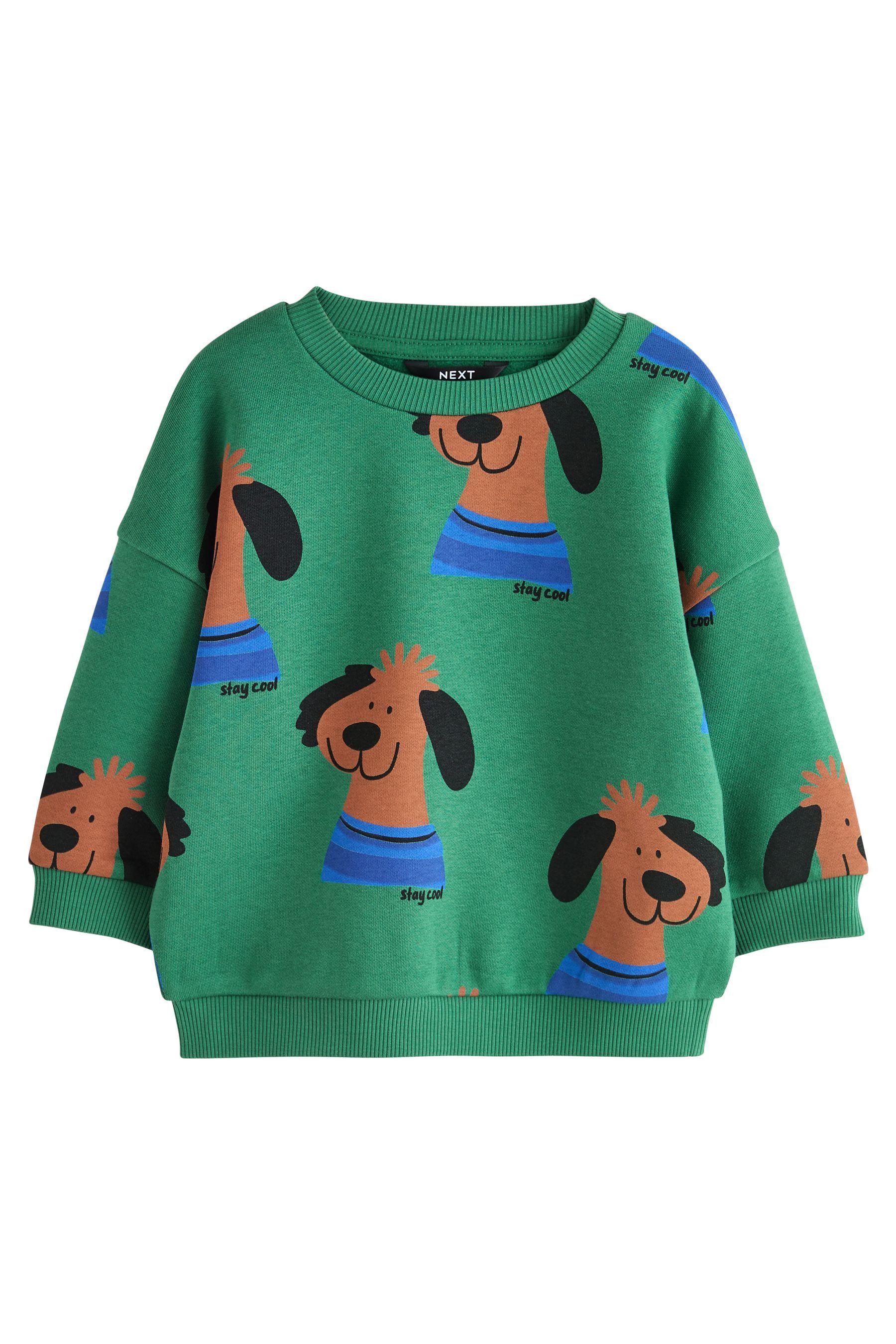 Next Sweater Oberteil mit Rundhalsausschnitt und Print (1-tlg)