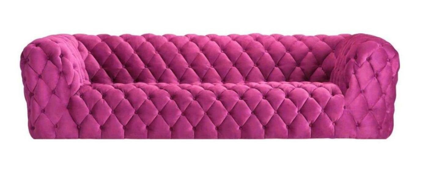 JVmoebel Sofa, Pinke xxl big couch chesterfield sofa polster stoff couchen Rosa