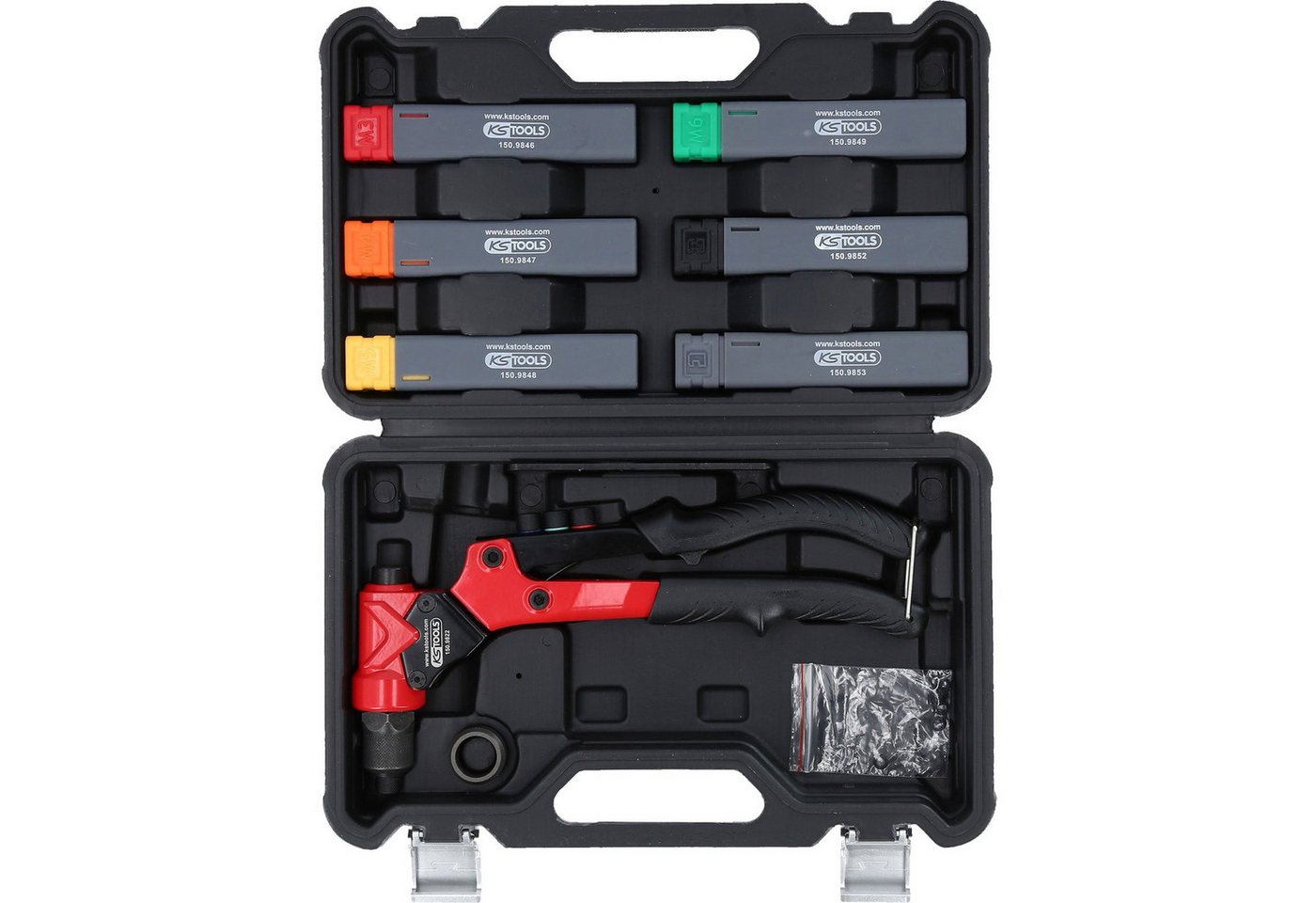 Thumbnail - KS Tools Flachzange KS TOOLS 3 in 1 Handnietzangen-Satz, drehbar, 12-tlg. - 150.9820