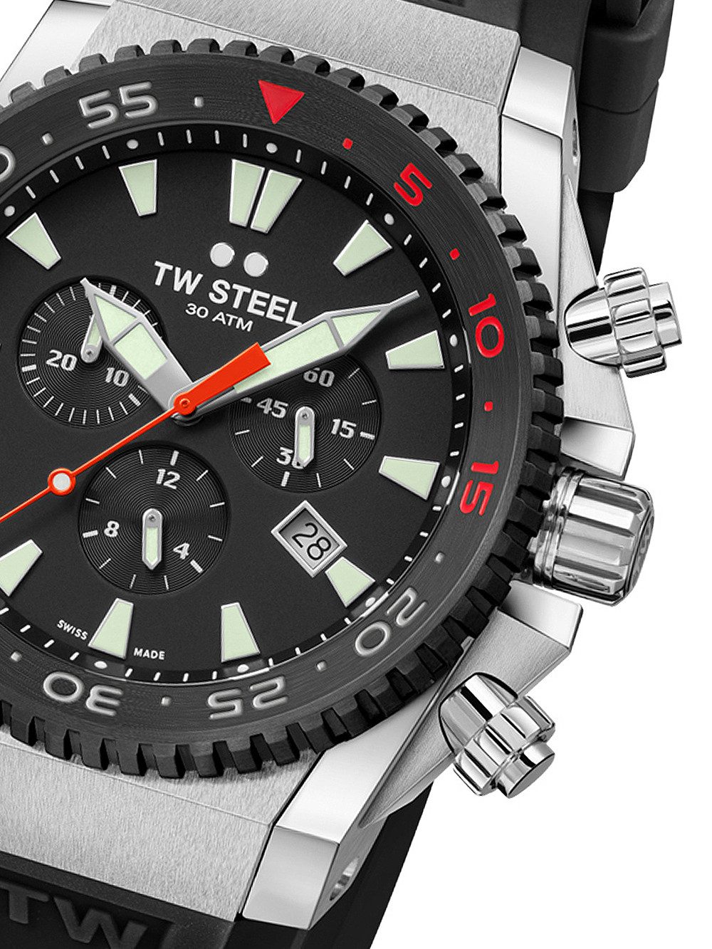 TW Steel Quarzuhr TW-Steel ACE401 Ace Diver Chronograph Herrenuhr 44mm 30ATM TW-Steel ACE401 Ace Diver Chronograph Herrenuhr 44mm 30ATM