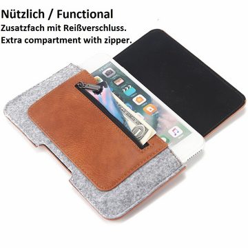 K-S-Trade Handyhülle für Xiaomi 12 Lite, Handyhülle Schutzhülle Gürteltasche Holster Gürtel Tasche