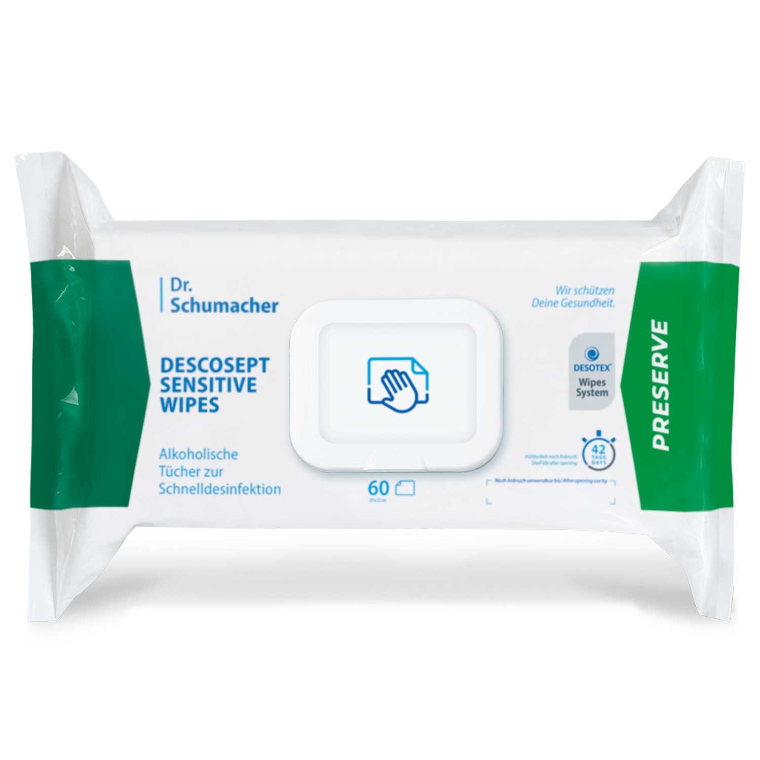 Dr. Schumacher Dr. Schumacher DESCOSEPT SENSITIVE WIPES 3 x 60 Stück Hand-Desinfektionsmittel