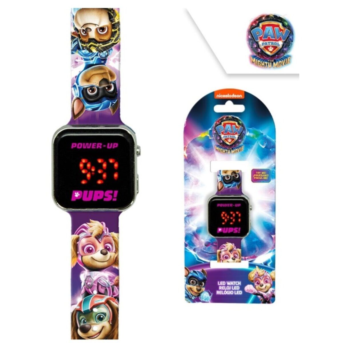 PAW PATROL Digitaluhr Paw Patrol Digital Uhr für Kinder Polyesterarmband, (1-tlg)