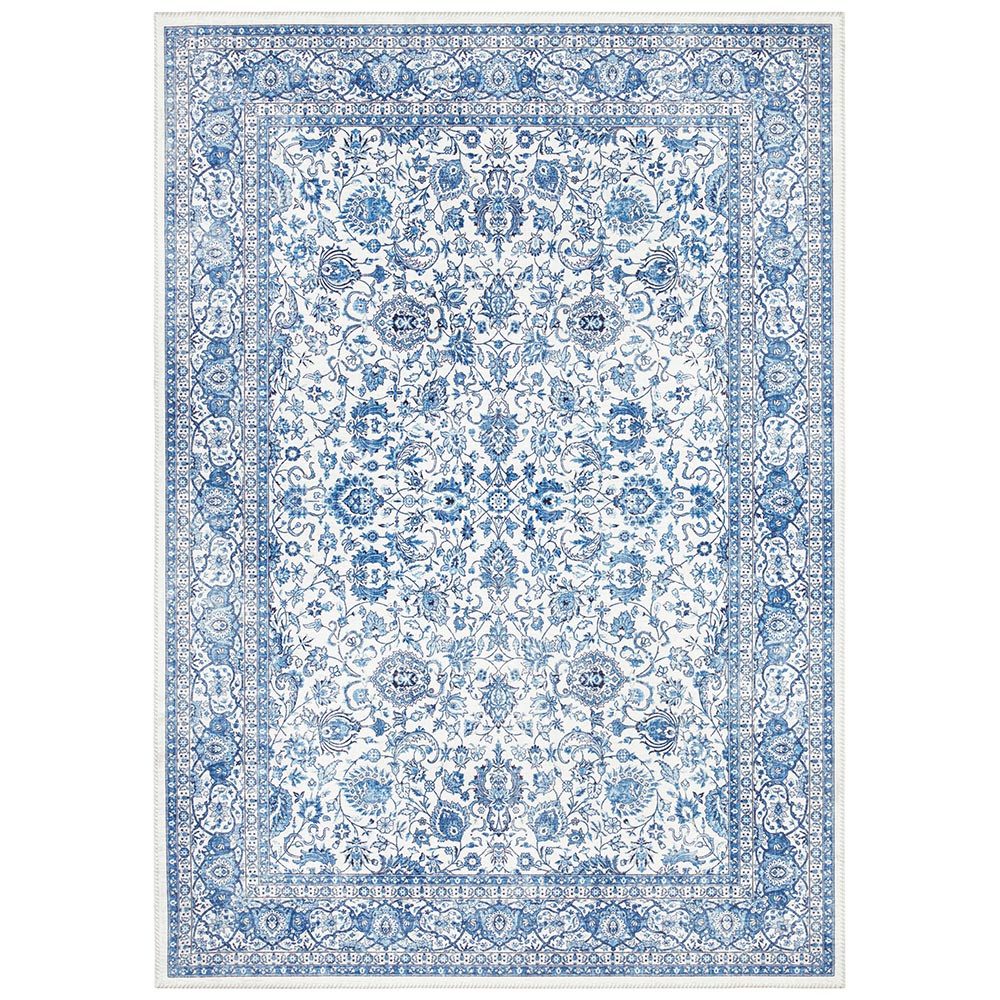 ELLE DECORATION Teppich Kurzflor Teppich Keshan Maschad Saphirblau, rechteckig, Höhe: 7 mm