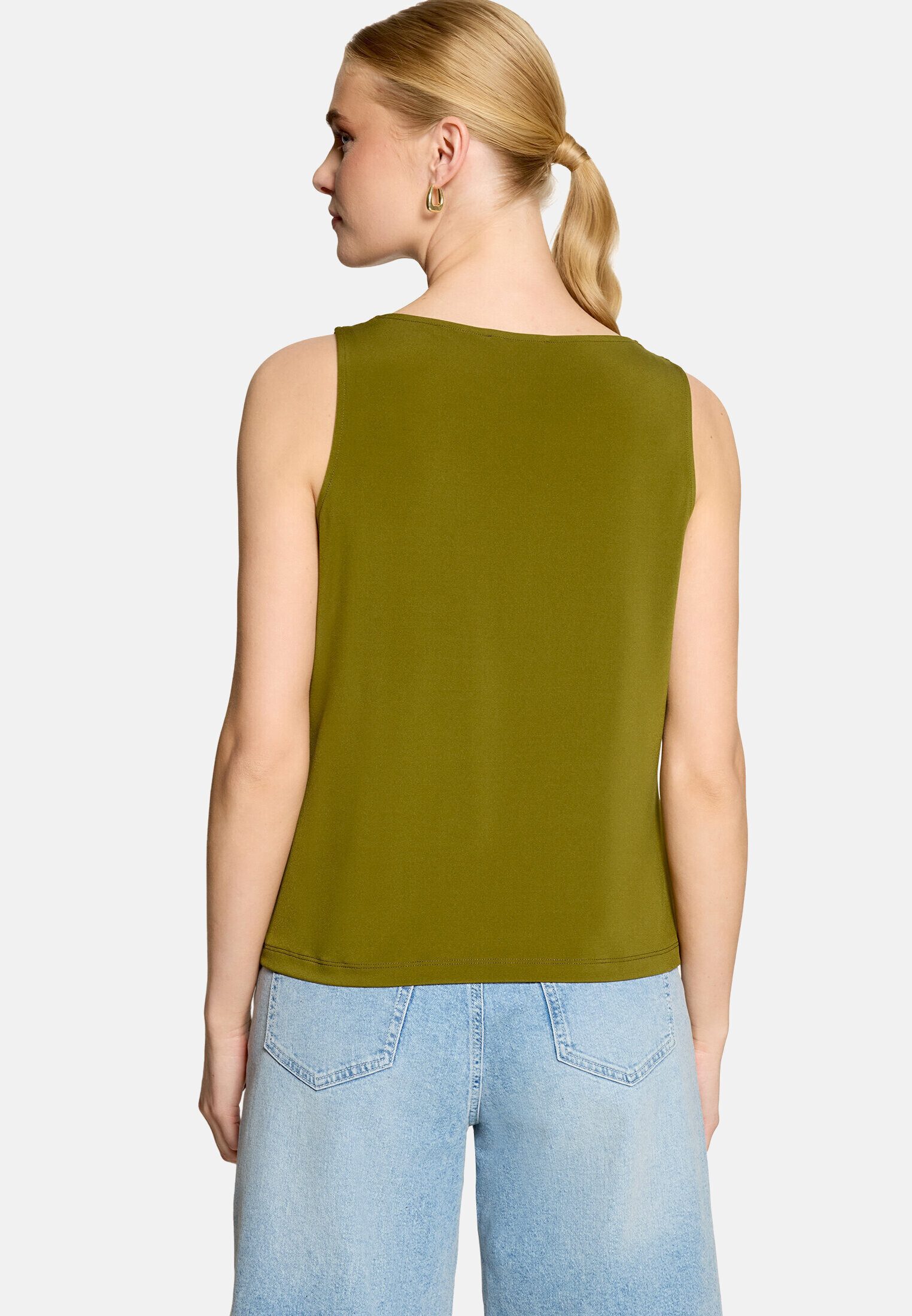 Zero T-Shirt Damen mit Wasserfallausschnitt (1-tlg) Material