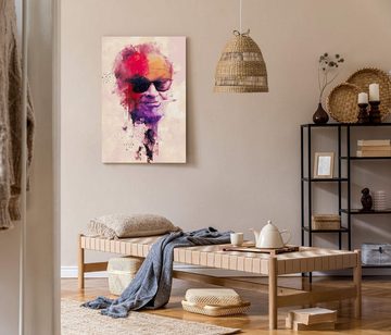 Sinus Art Leinwandbild Jack Nicholson Porträt Abstrakt Kunst Filmlegende Schauspieler 60x90cm Leinwandbild