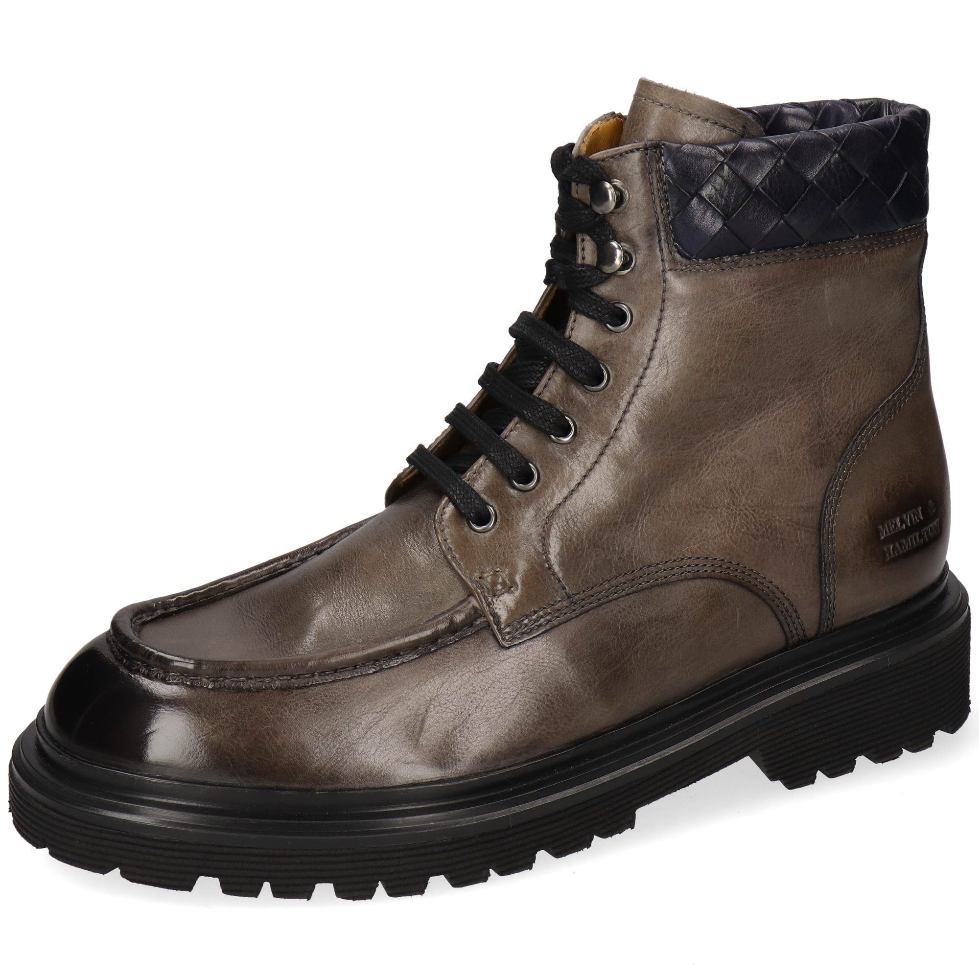 Melvin & Hamilton Matteo 14 Leder-Schnürstiefeletten für Herren Stiefelette Plateausohlen, Echtes Leder, Vegetabile Gerbung