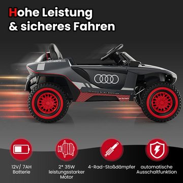 KOMFOTTEU Elektro-Kinderauto, Belastbarkeit 25 kg, Elektrofahrzeug mit 2,4G Fernbedienung & Musik & LED-Leuchten