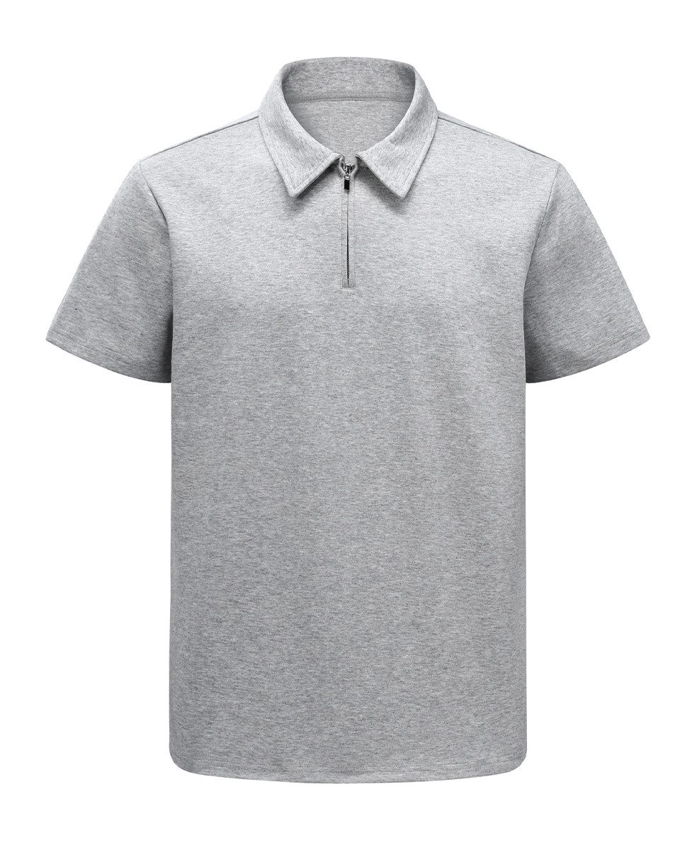 Allthemen Poloshirt Herren Poloshirt mit Halbreißverschluss Kurzarm Freizeitshirt