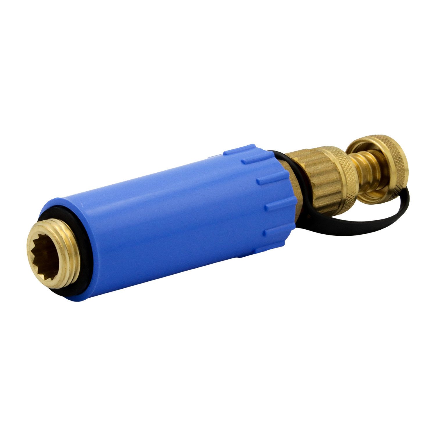 Haas Otto Gewindefitting Baustopfen mit Messing-Gewinde 1/2" mit Füll- und Entleerungsventil