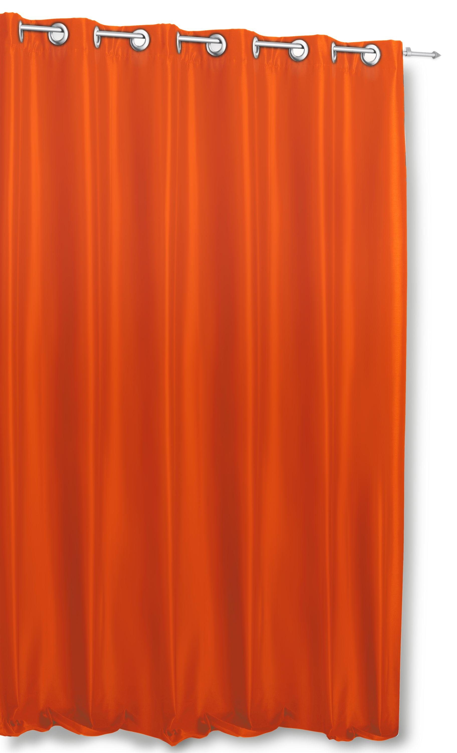 Türvorhang Thermovorhang Ösen 245x245 cm blickdicht breit Polar Fleece Vorhang, Haus und Deko, Ösen (1 St), blickdicht, Polyester Orange