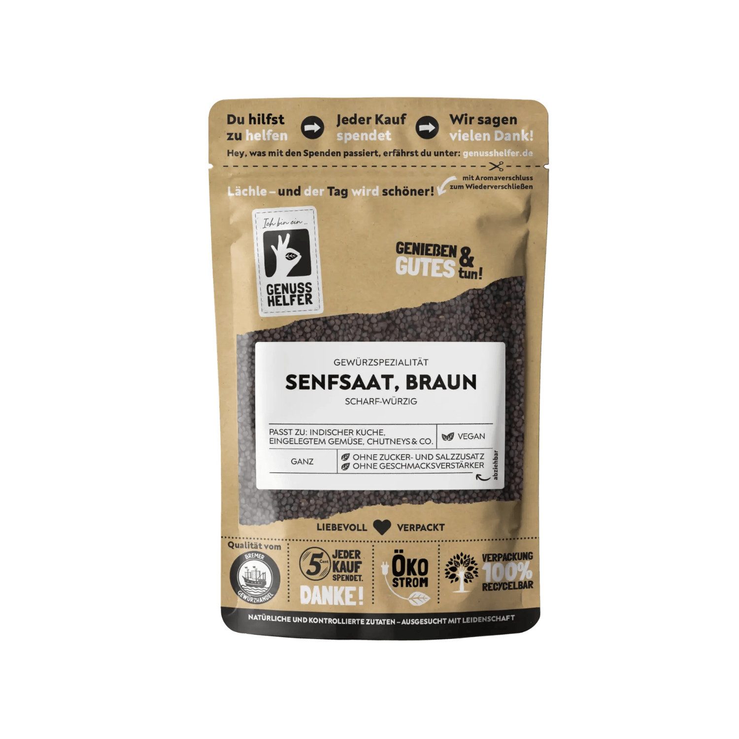 Bremer Gewürzhandel Gewürz Senfkörner braun, ganz, 150 g