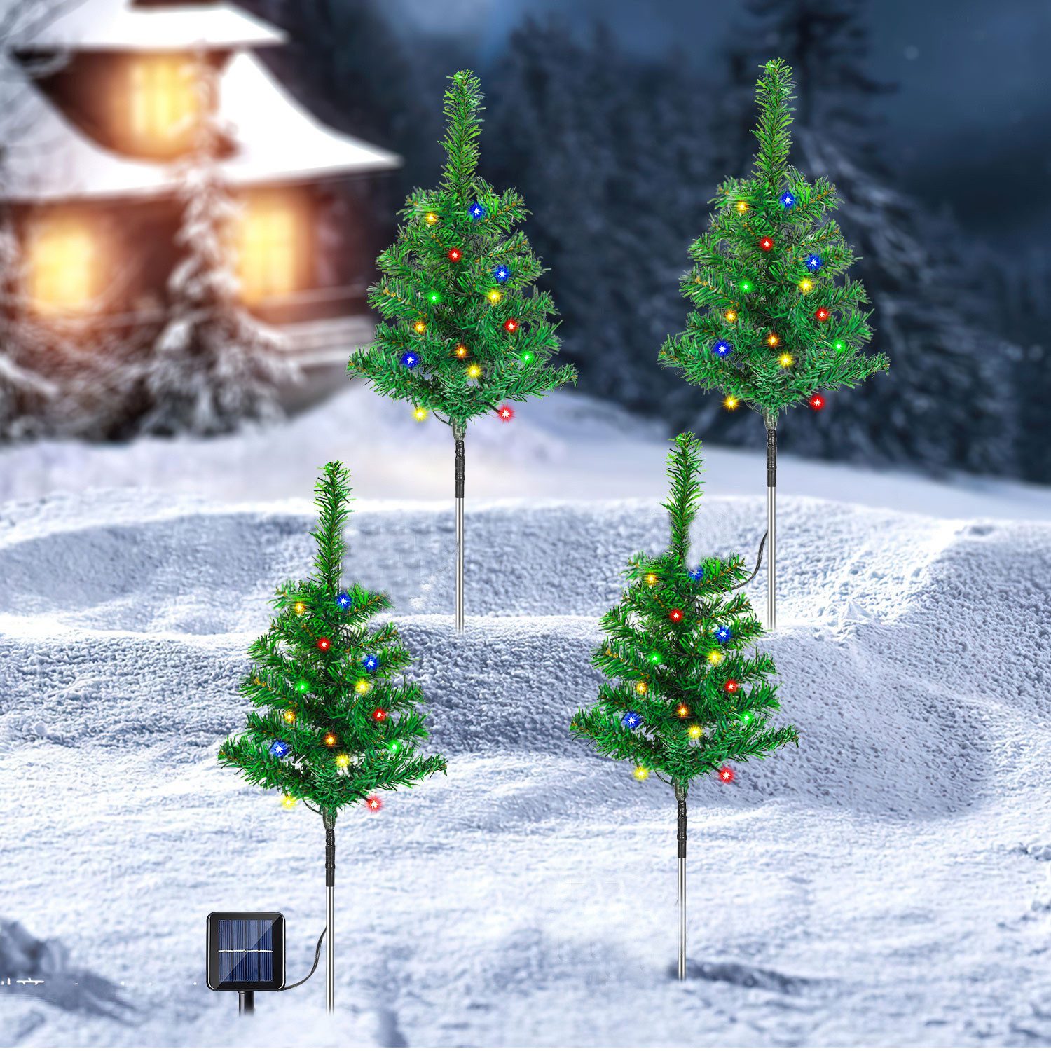 Clanmacy LED Dekolicht Solar Weihnachtsbeleuchtung Aussen Wasserdicht IP65 günstig online kaufen