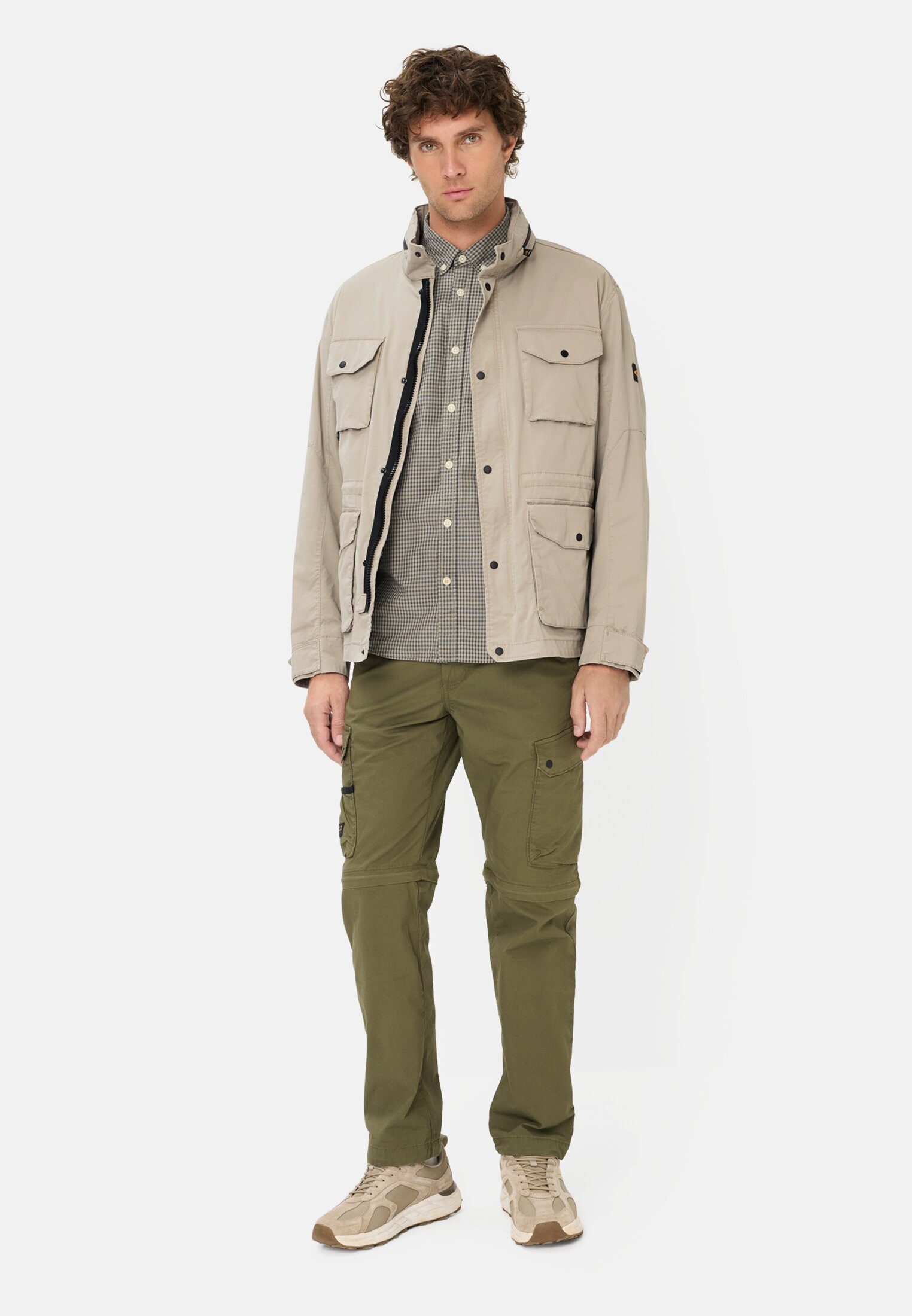 camel active Kurzjacke mit rollbarer Kapuze Langarm