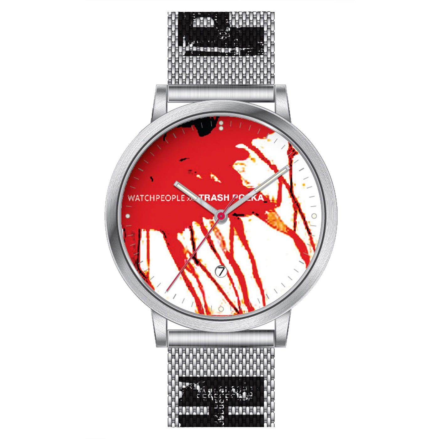 Watchpeople Quarzuhr Trash Polka Taygeta WP TP-001, Datumsanzeige, versenkte Krone