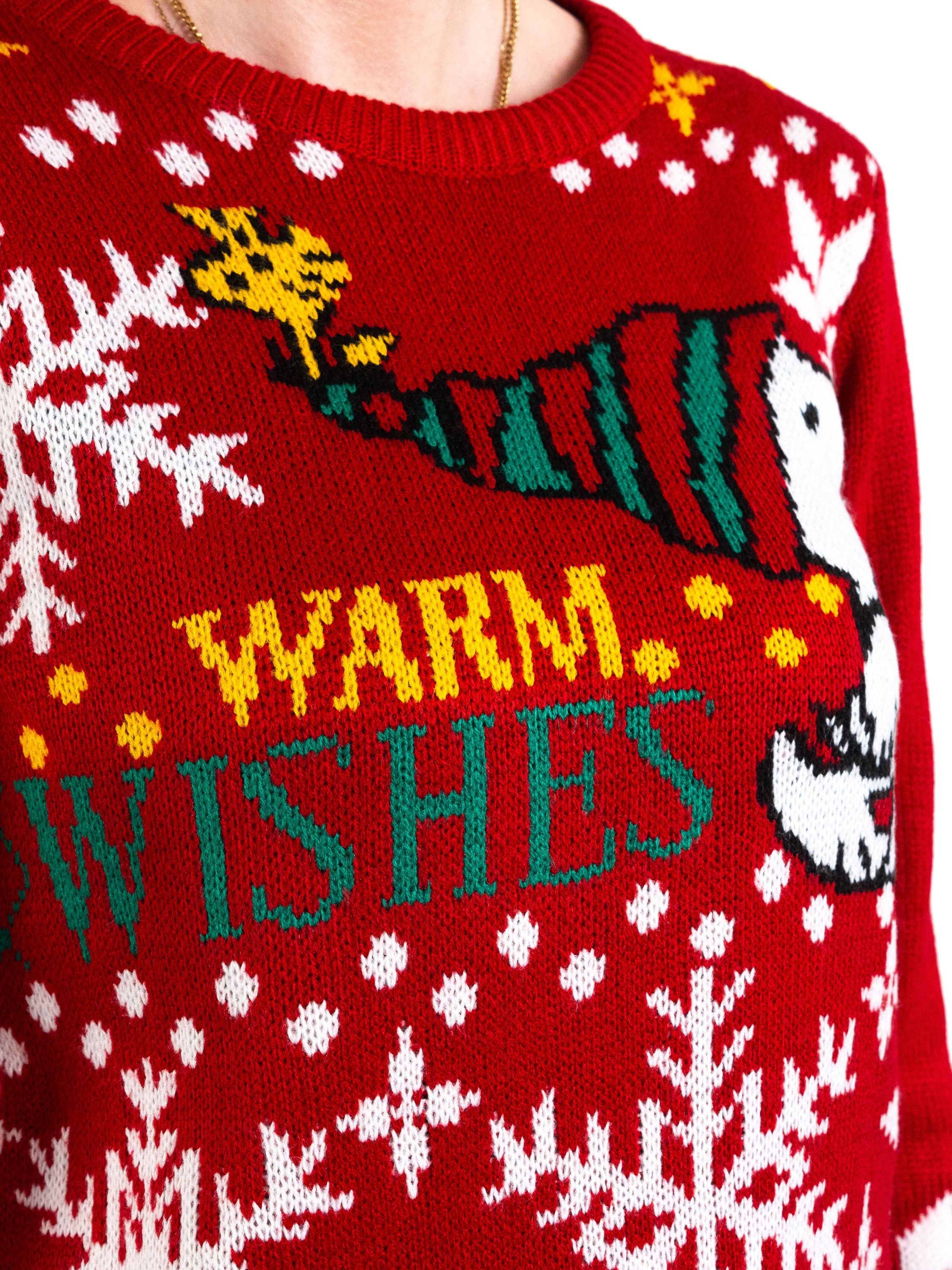United Labels® Weihnachtspullover The Peanuts Snoopy Winter Strick Rot